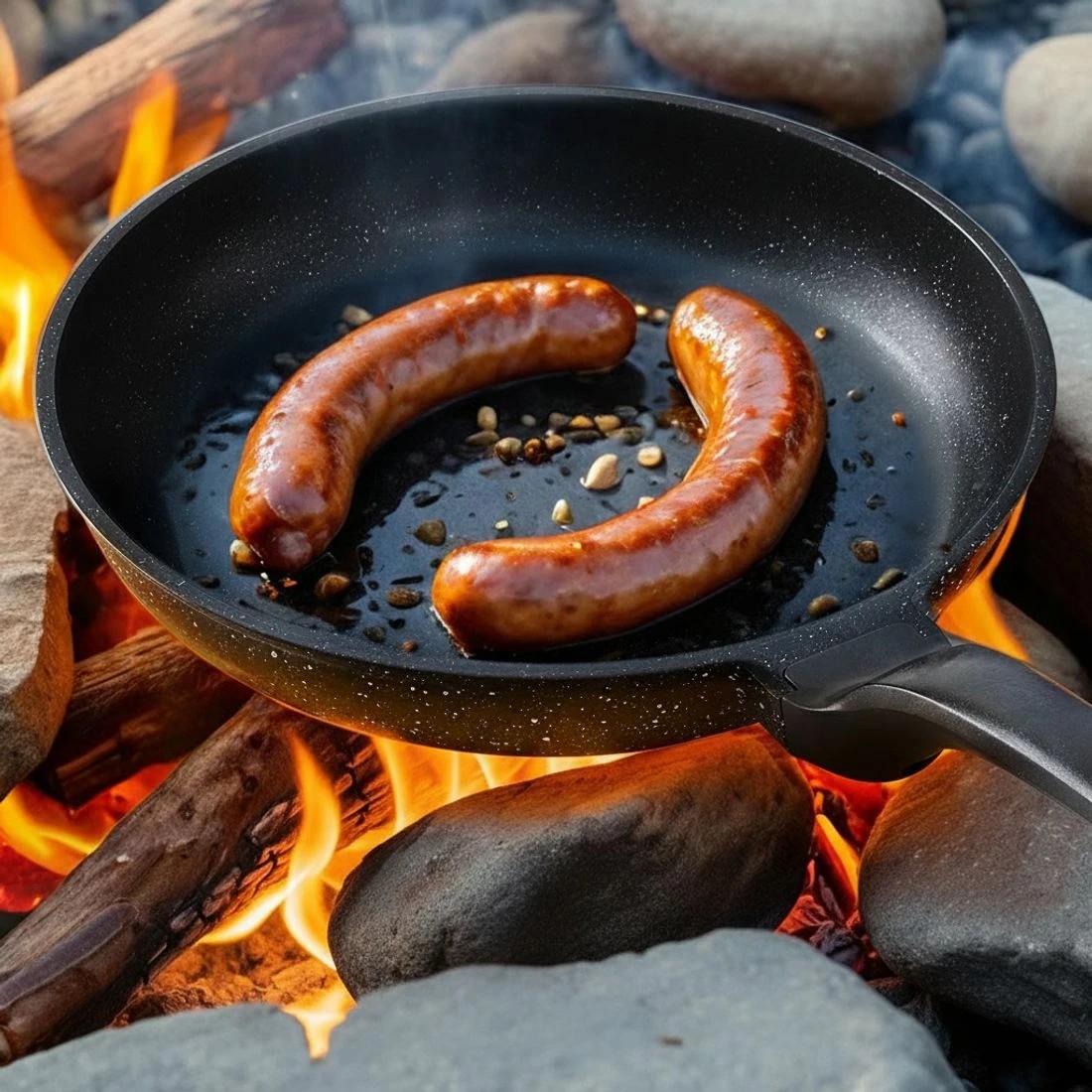 6 5-Star Chef Non Stick Frying Pan Cast Aluminium Steak Skillet BBQ Cookware 30cm - Black, 6 of 6