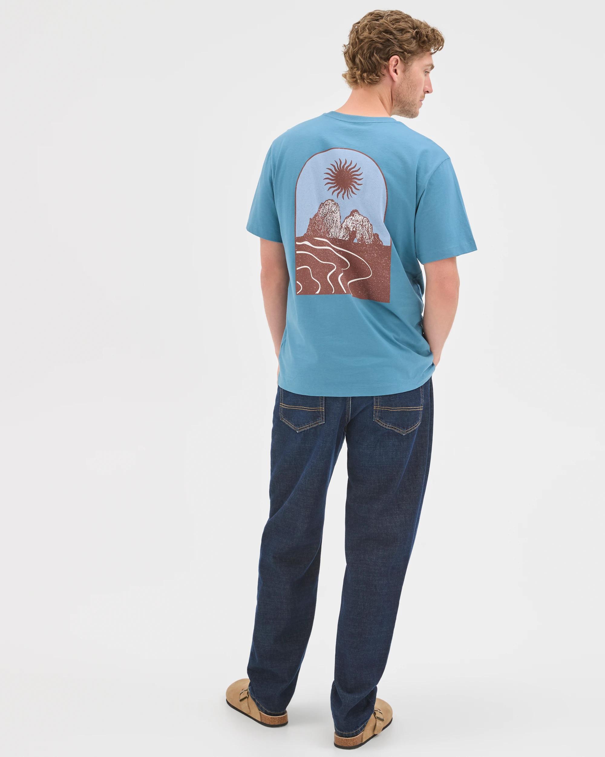 6 Target Man Australian Cotton Graphic T-Shirt AEGEAN BLUE, 6 of 6