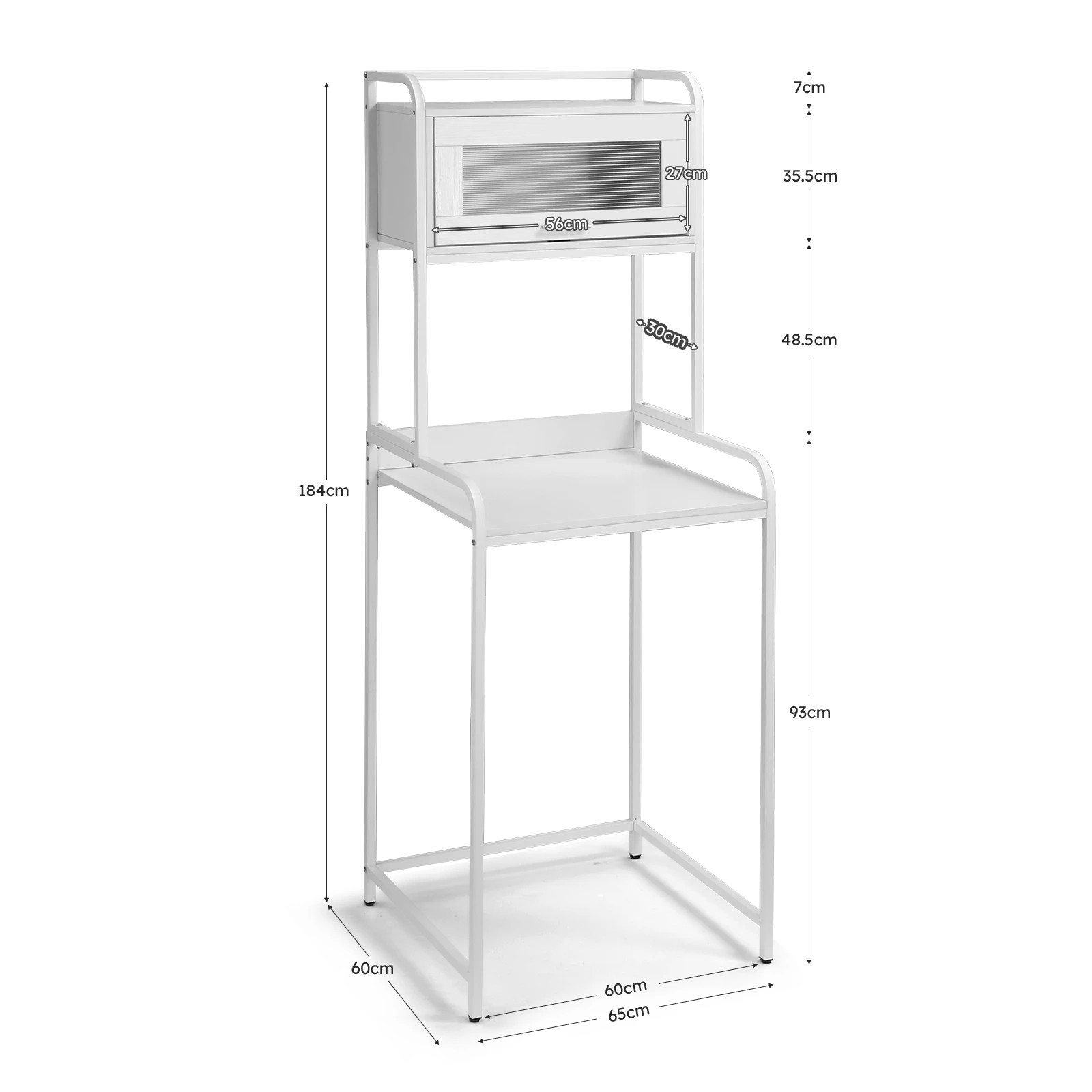 2 LUXSUITE Toilet Shelf Freestanding Organiser Storage Cabinet, 2 of 10