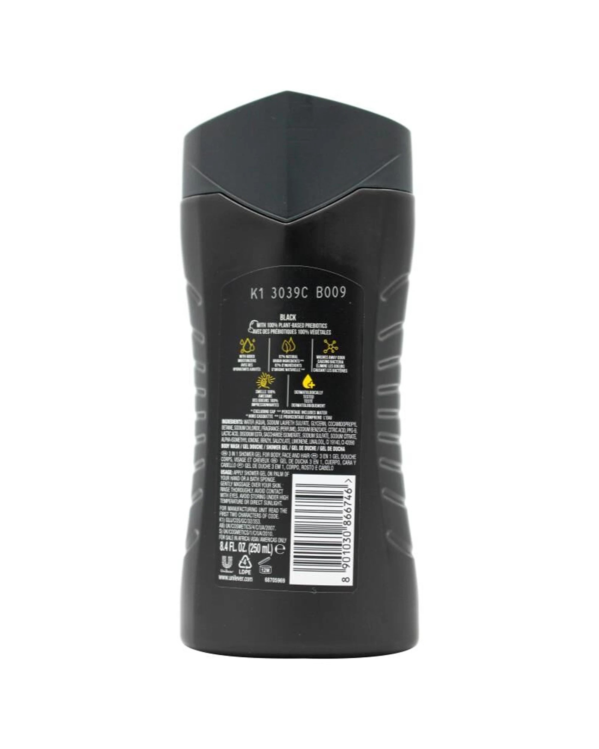3 Axe 3in1 Body Face Hair Wash Frozen Pear & Cedarwood 250ml - Black, 3 of 3