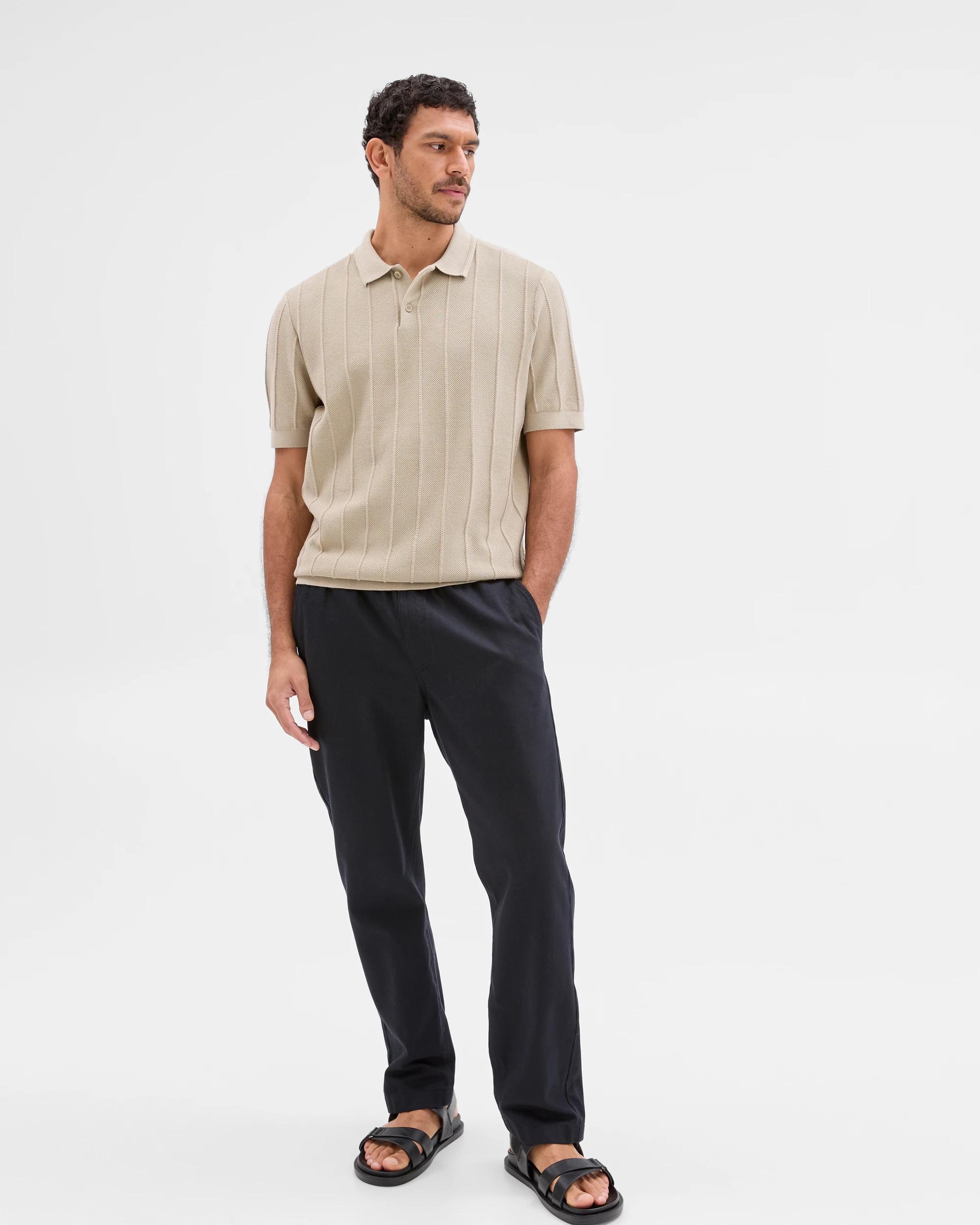 2 Target Australian Cotton Knit Polo Top AGATE GREY, 2 of 5