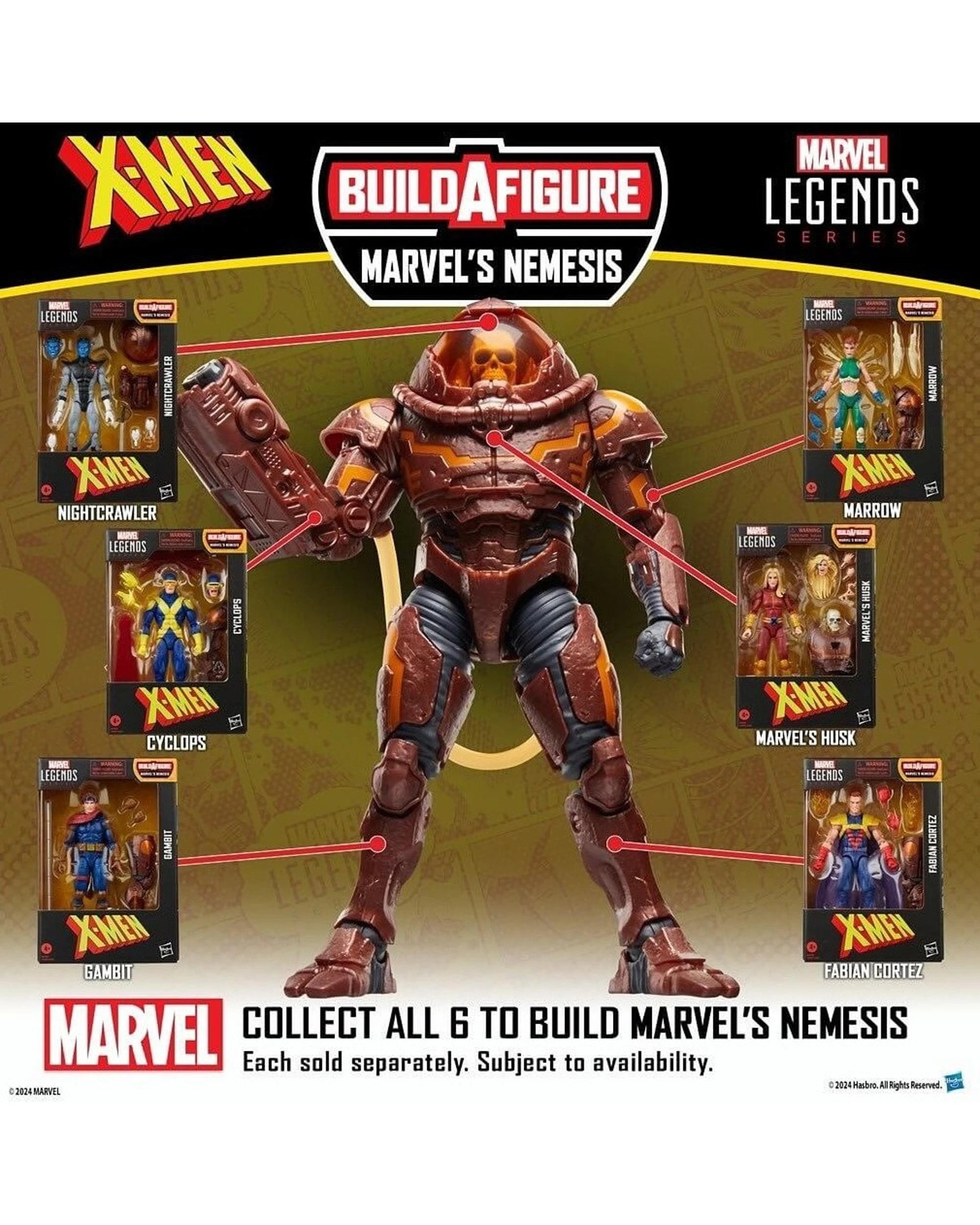 8 Marvel Legends Series X-Men Marrow Build-A-Fig Action Figure, 8 of 9