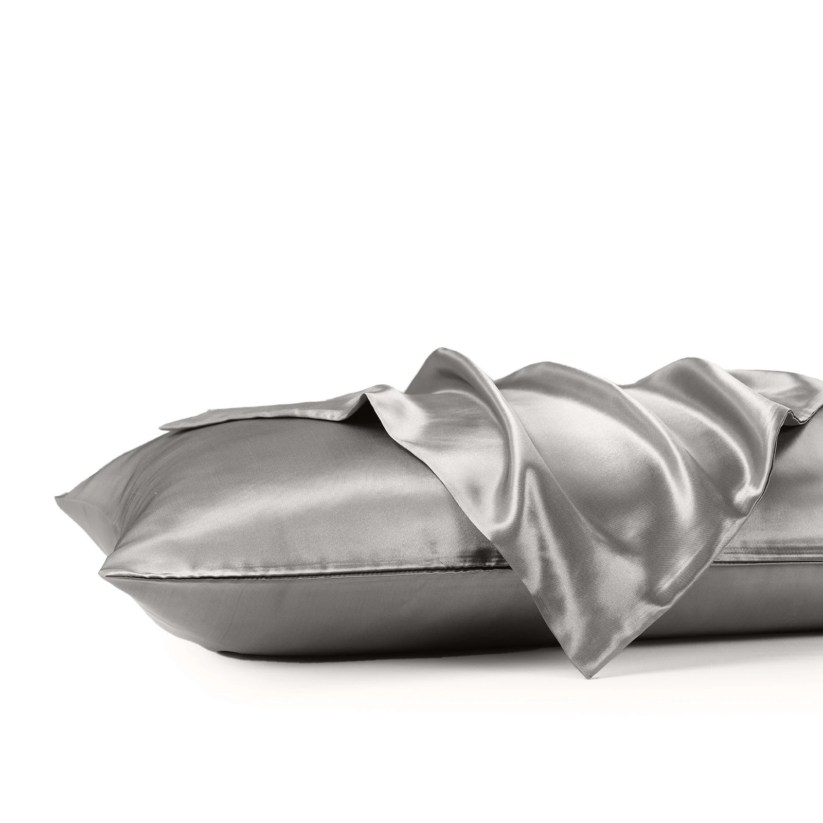 5 Royal Comfort Satin Sheet Set 3 Piece Fitted Sheet Pillowcase Soft Silky Smooth - King Bed - Charcoal, 5 of 6