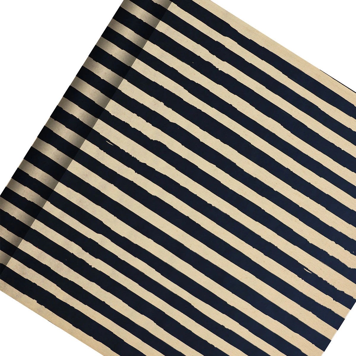 1 Hallmark Gift Wrapping Paper Roll - Black & Kraft Stripes, 1 of 3