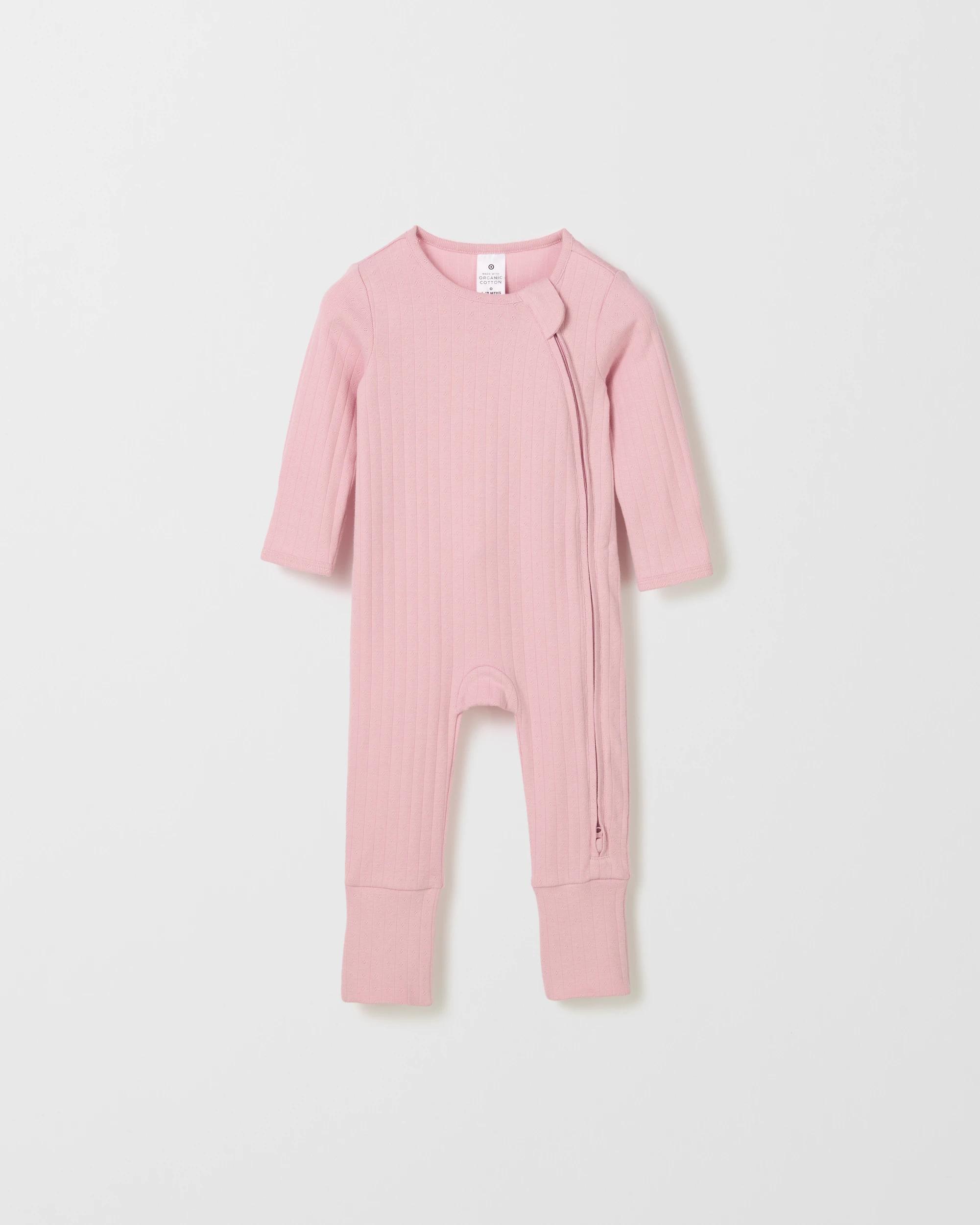 3 Target Baby Organic Cotton 3 Pack Baby Zip Coverall TRAILING FLORAL CREAM, 3 of 5