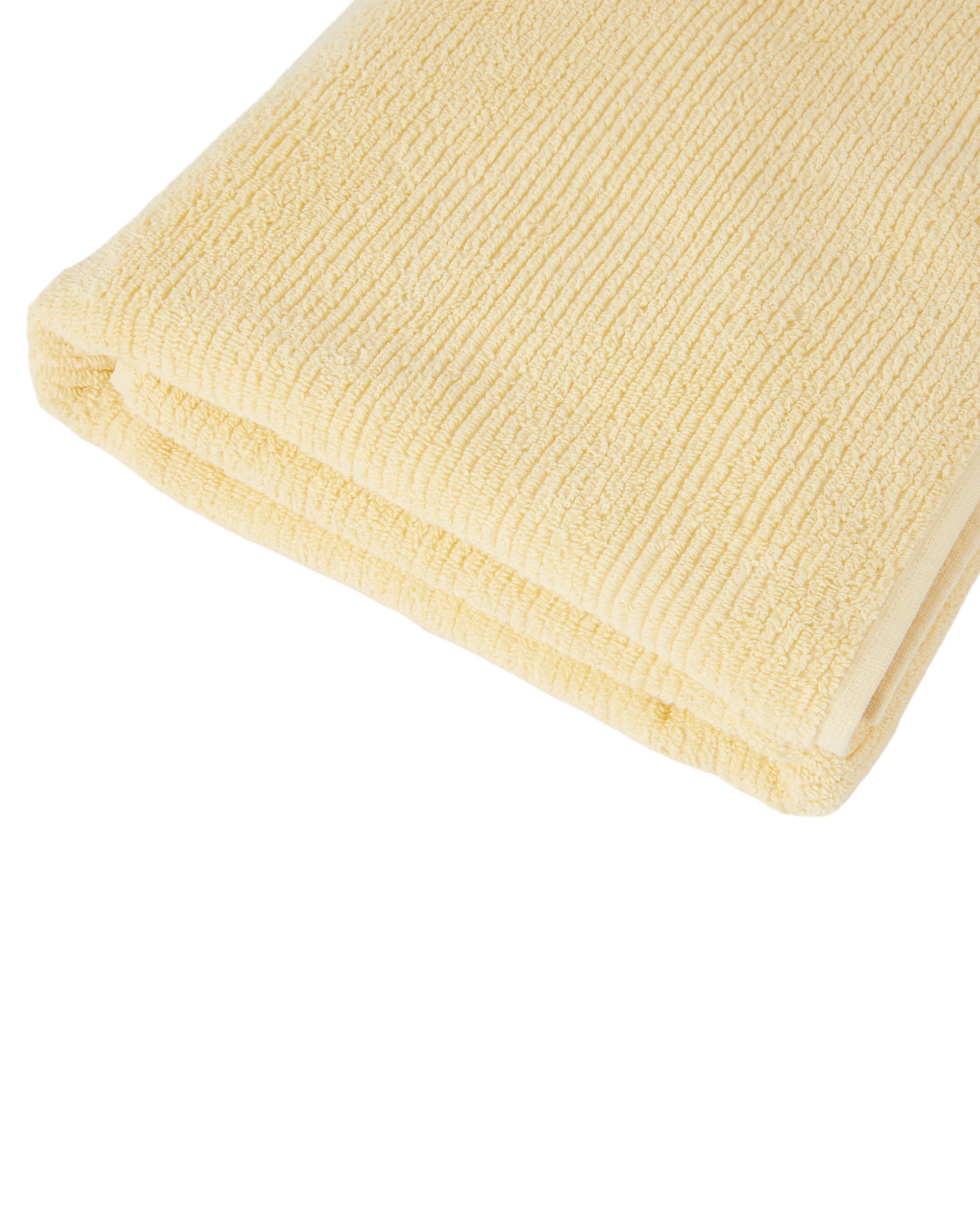 4 Ribbed Cotton Bath Sheet - Yellow, 4 of 5