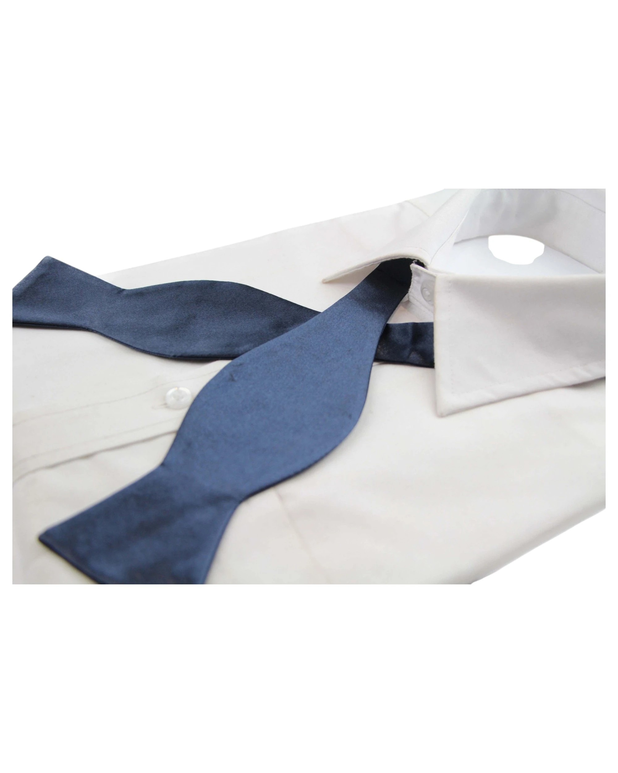 4 Zasel Mens Self Tie Bow Tie - Blue, 4 of 4