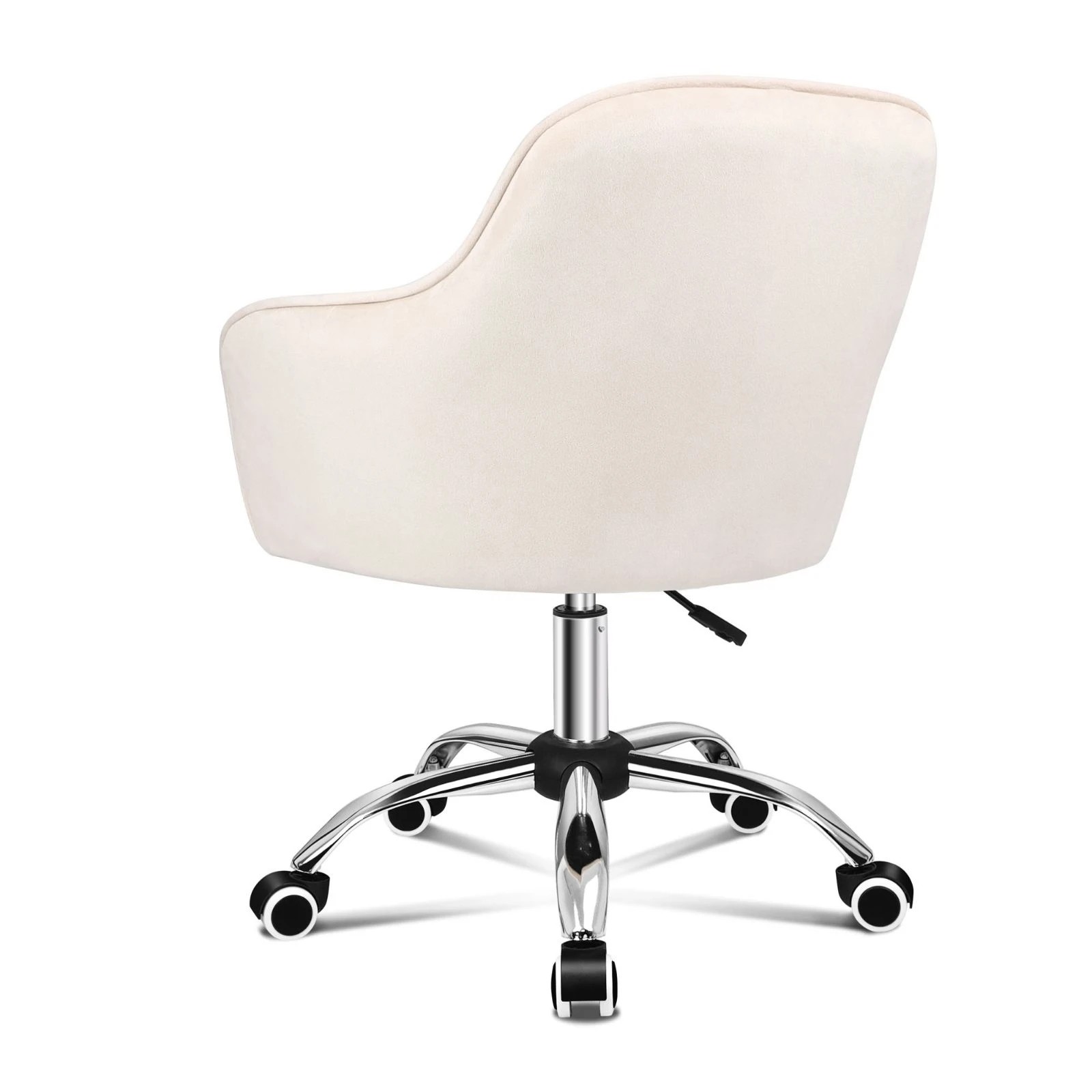 6 Alfordson Velvet Office Chair Computer Swivel Armchair Work Adult Kids - Beige, 6 of 10