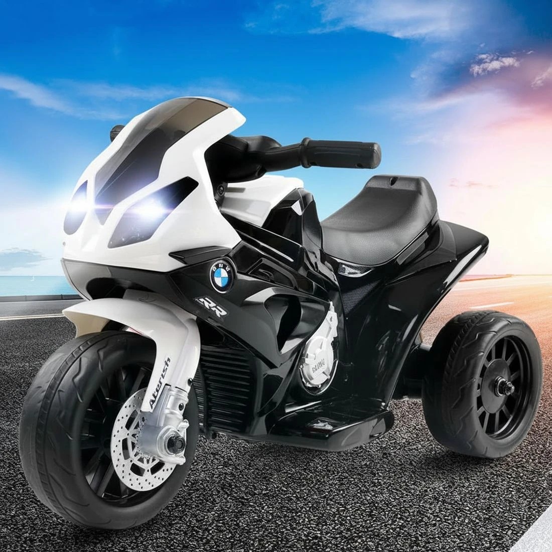 6 Kids Electric Ride On Car Police Motorcycle Motorbike BMW Licensed S1000RR - Black, 6 of 6