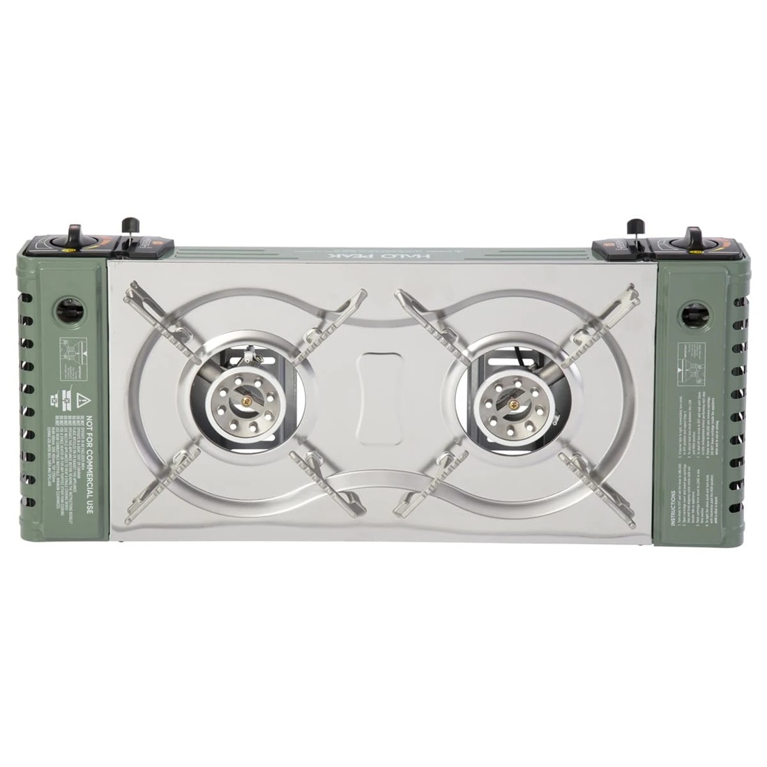 5 Halo Peak Butane Twin Burner Stove with Hotplate, 5 of 9