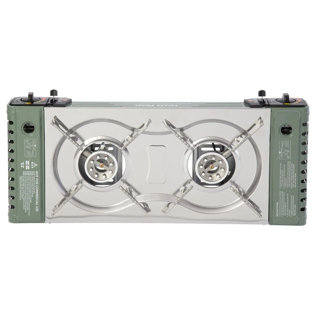 5 Halo Peak Butane Twin Burner Stove with Hotplate, 5 of 9