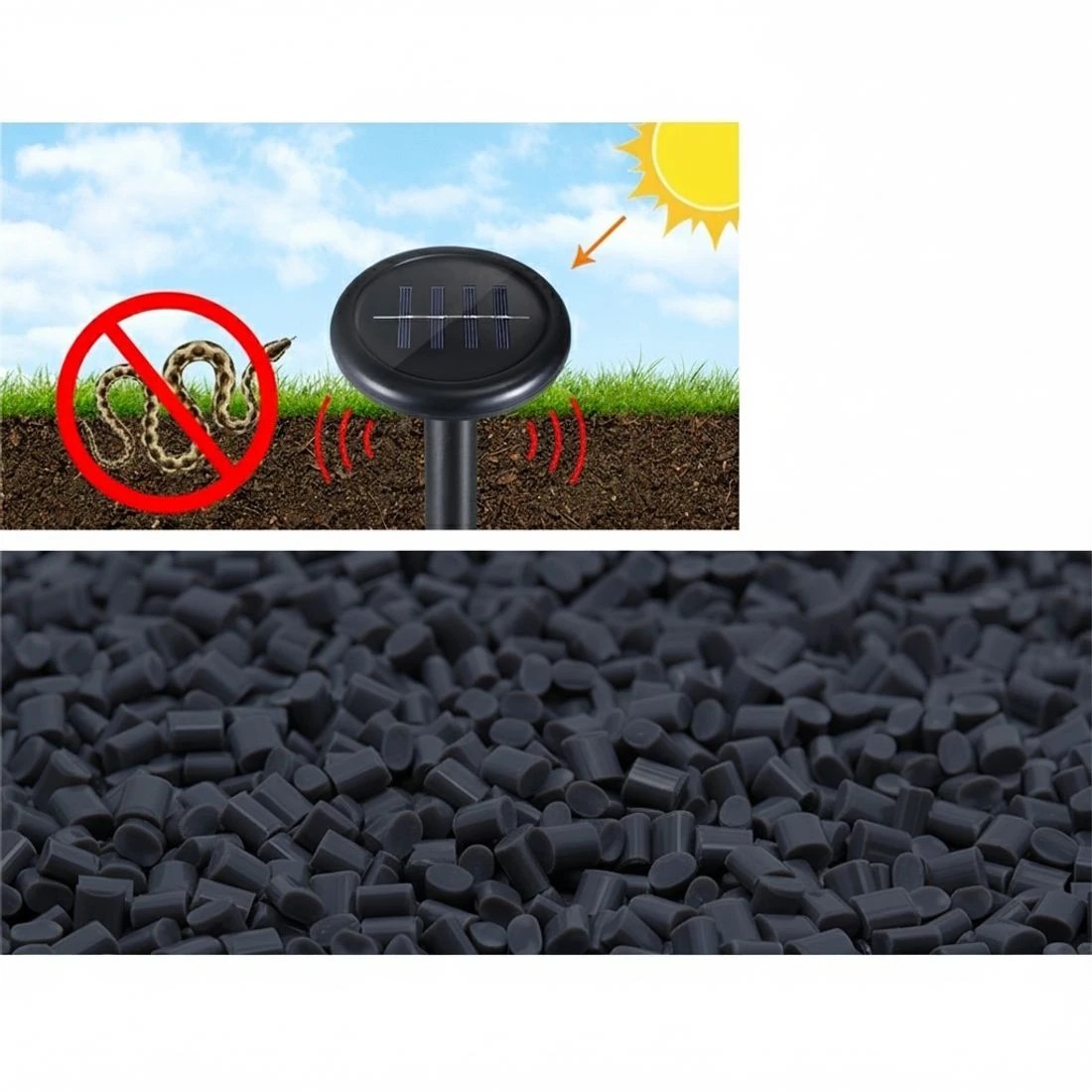4 Gardeon Snake Repeller 20X Ultrasonic Solar Powered - Black, 4 of 7