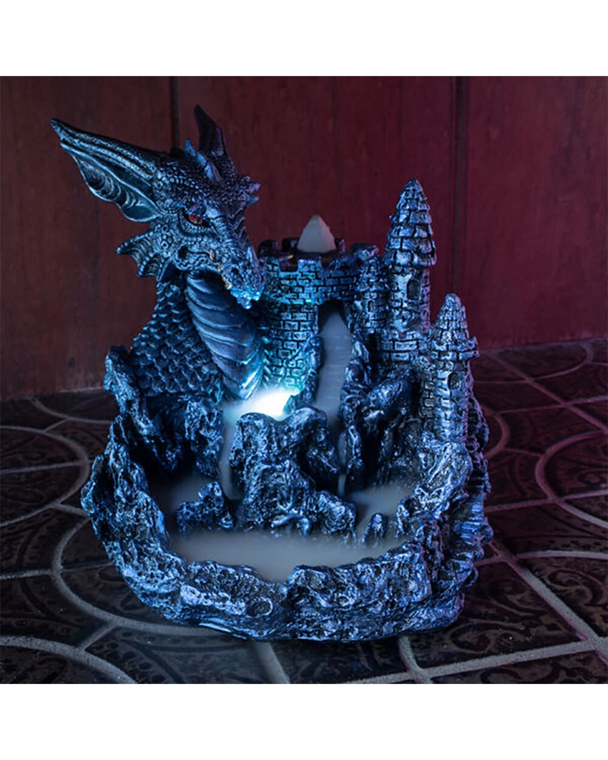 3 Mystical Worlds Ice Dragon LED Backflow Incense Burne - Blue, 3 of 6