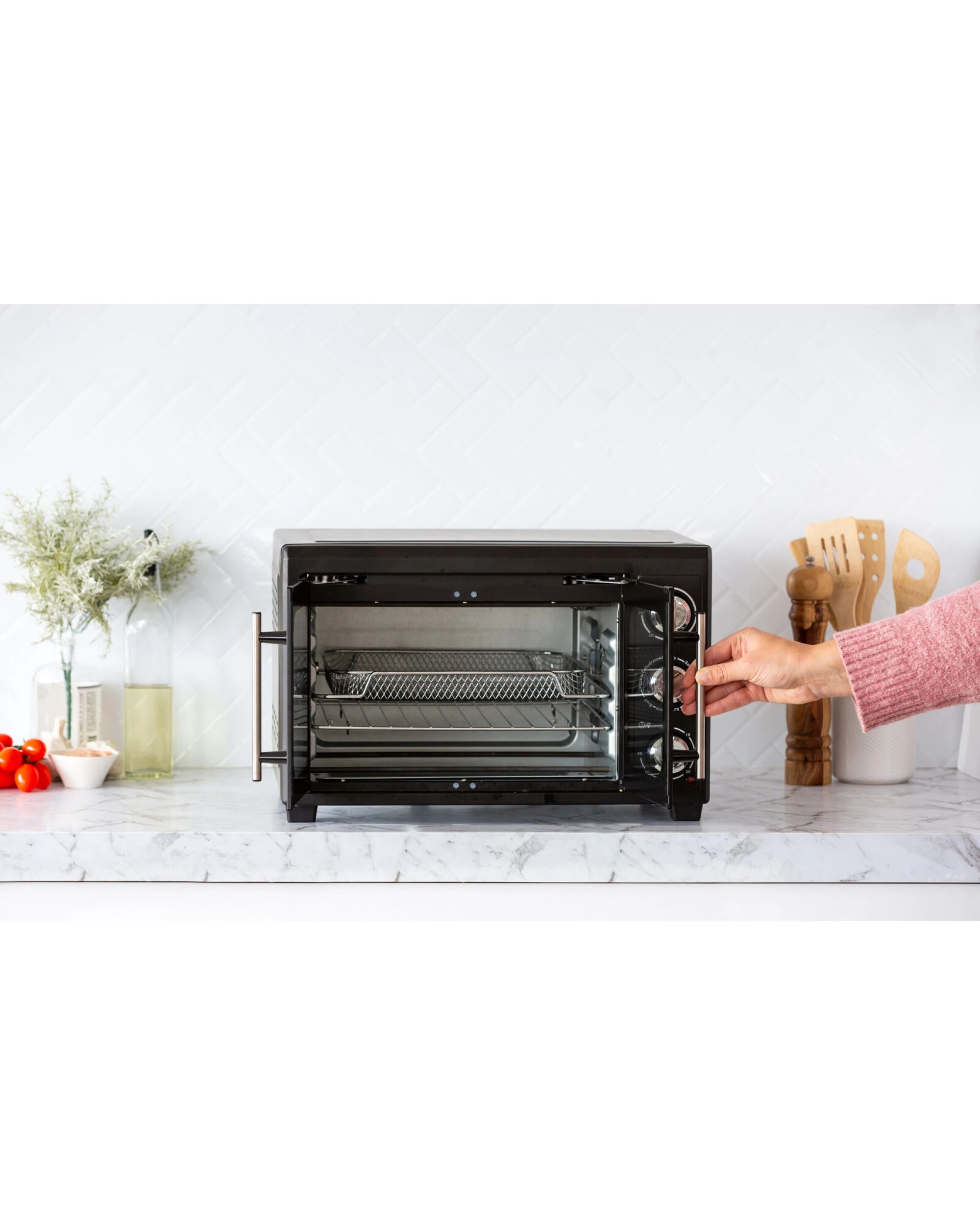 7 Healthy Choice30L Air Fryer Convection Pizza Oven w/ rotisserie 360 degree Food Rotating Option, 7 of 8
