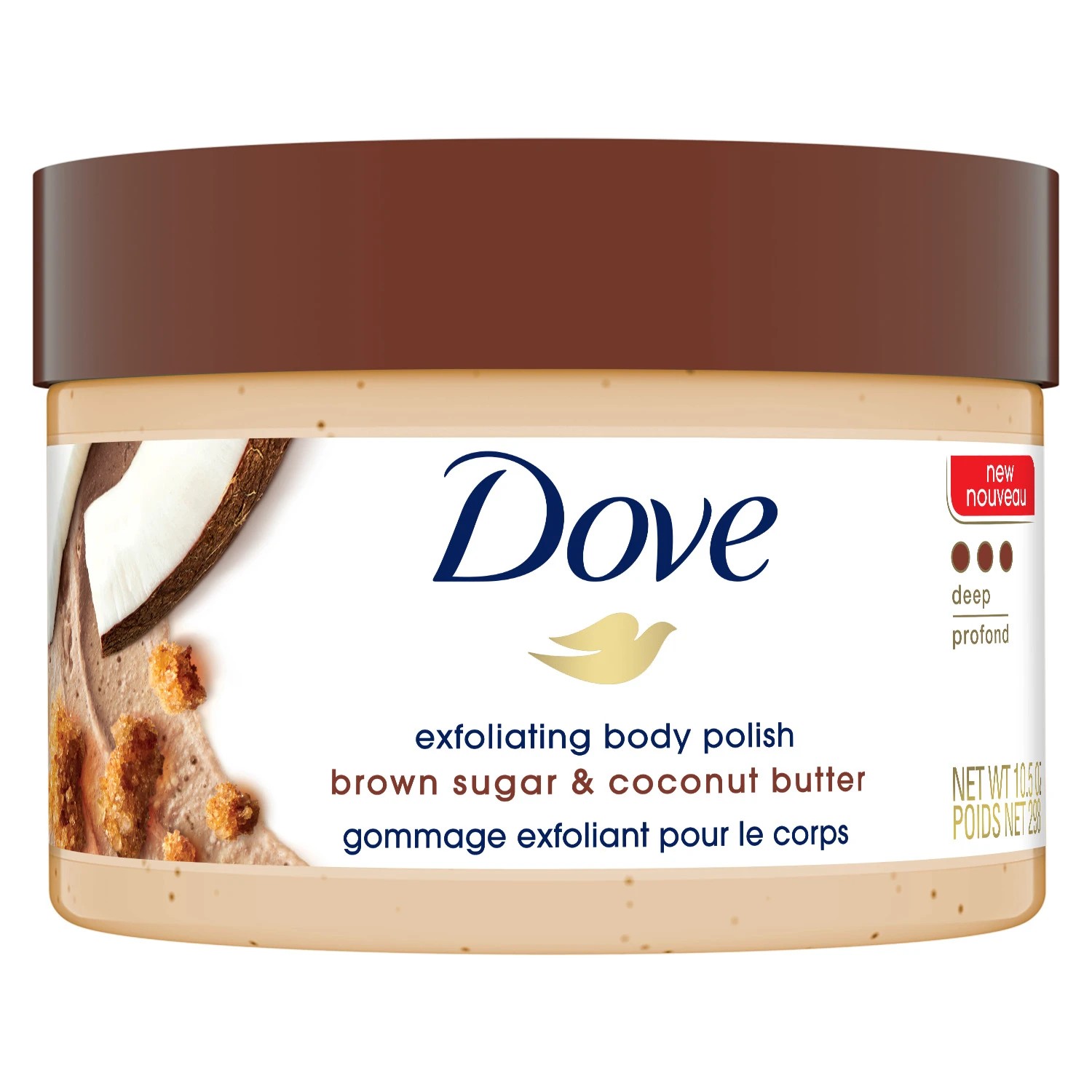 1 Dove Exfoliating Body Polish 298g - Brown Sugar and Coconut Butter, 1 of 1