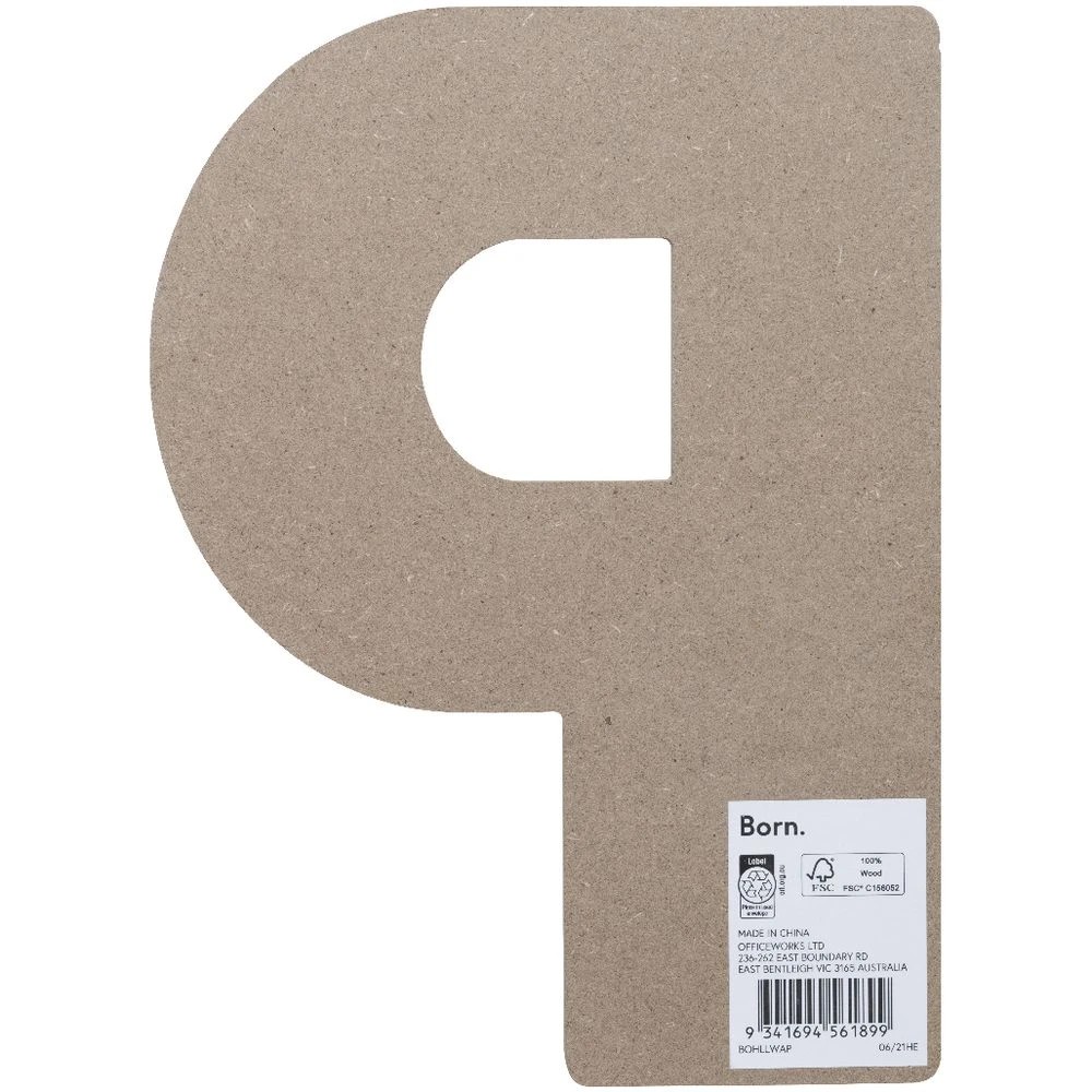 2 Born Wooden Alphabet Letter P 20cm, 2 of 3