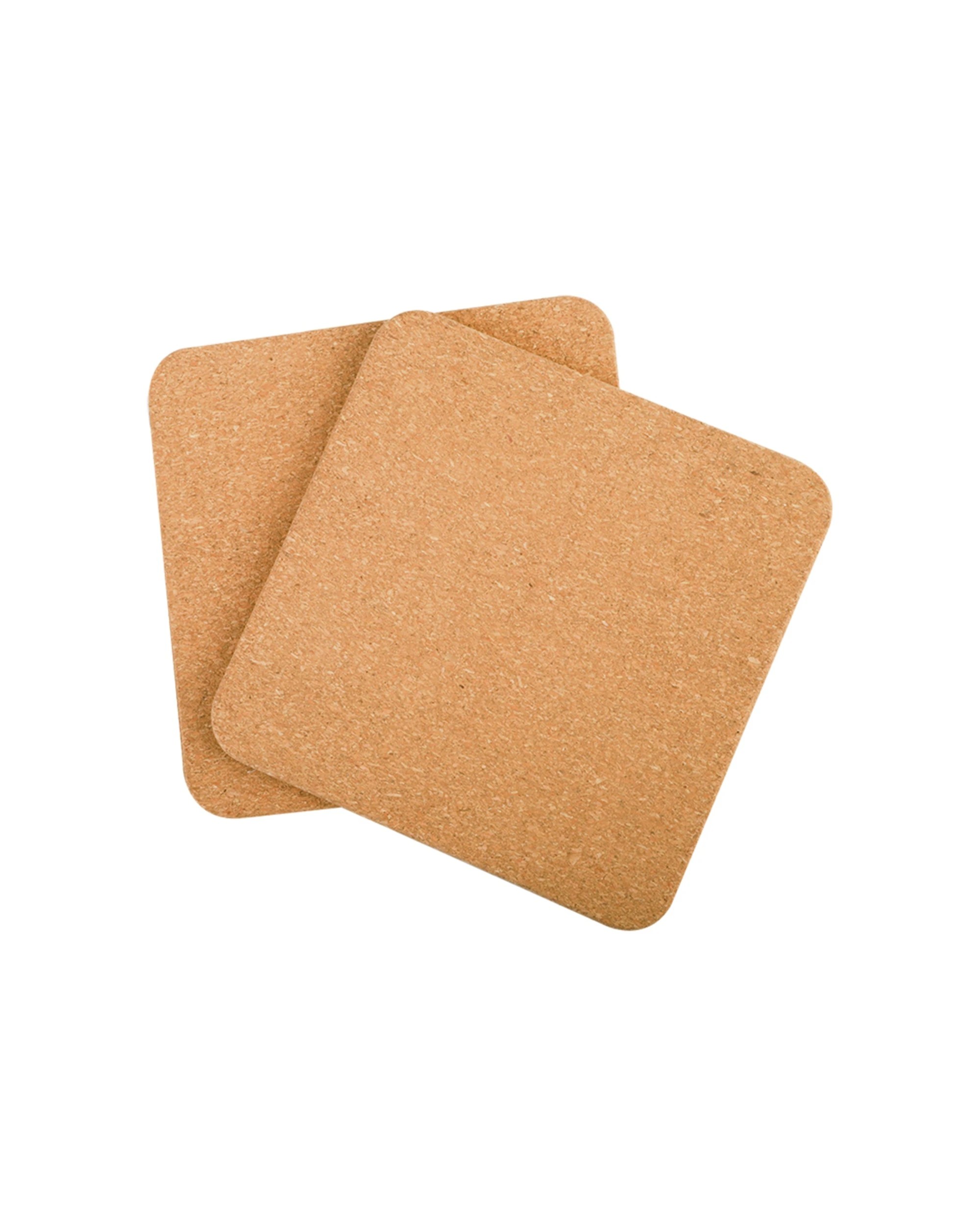 1 Appetito 2pc Square Cork Trivets 20x20cm Cork Moisture Mould Resis - Natural, 1 of 4