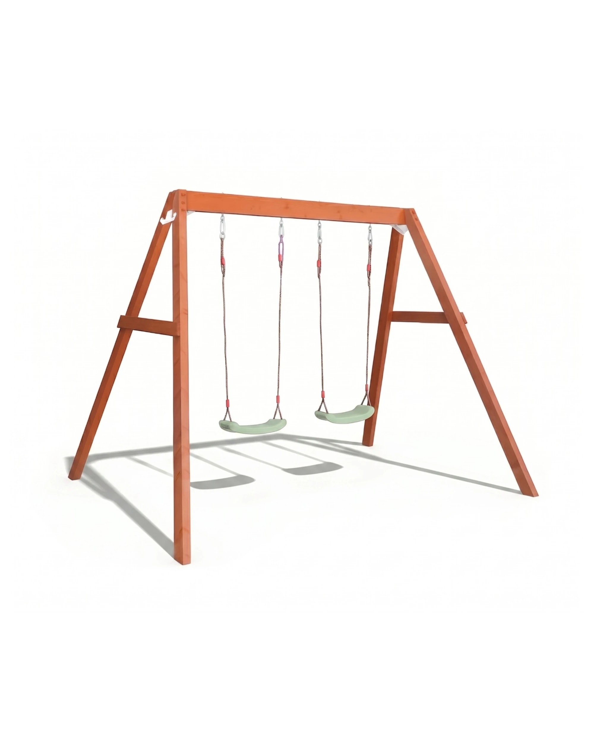1 Hide & Seek Kids Lucas Timber Swing Set - Sage - Green, 1 of 3