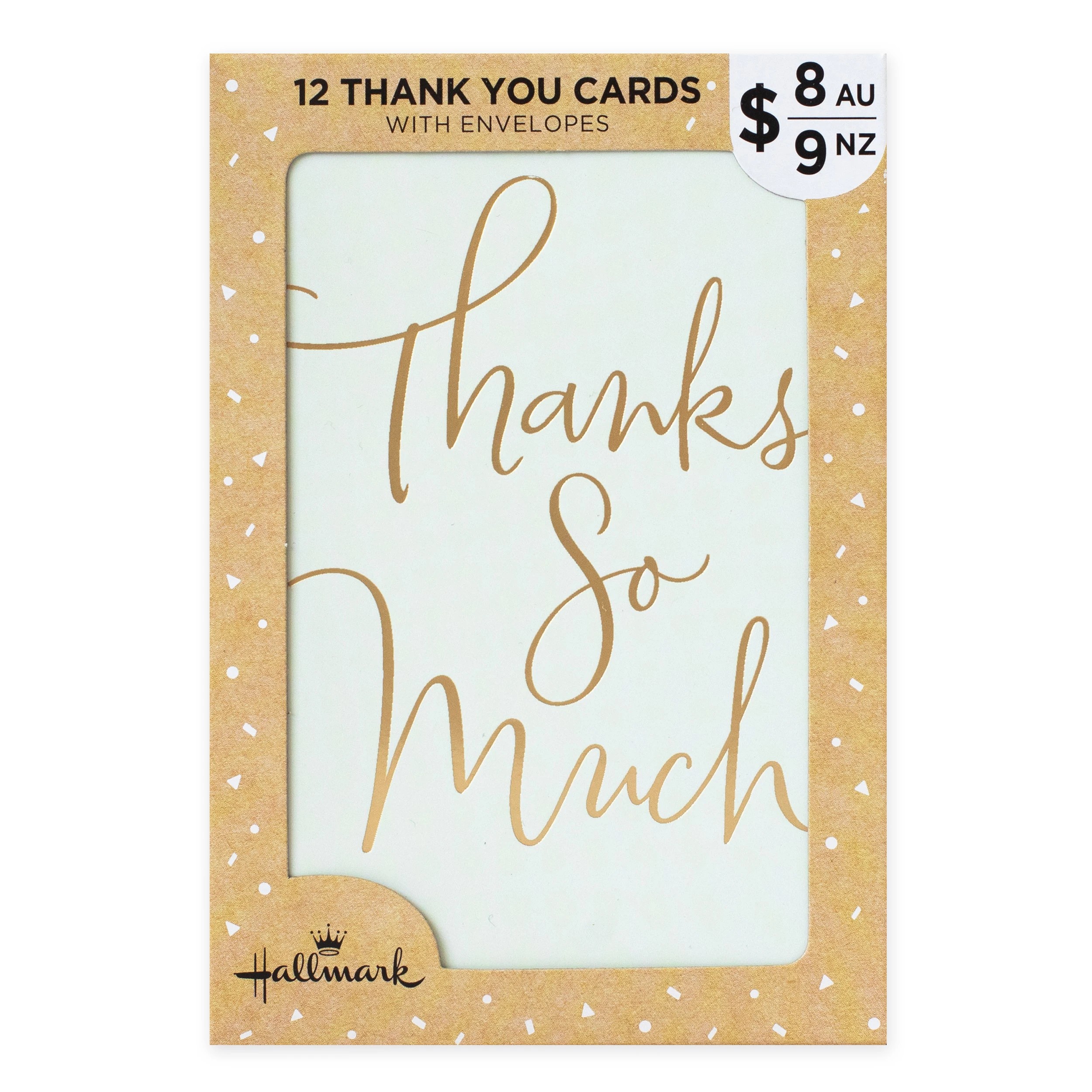1 12 Pack Hallmark Thank You Cards - Classic and Floral Thank You, 1 of 5