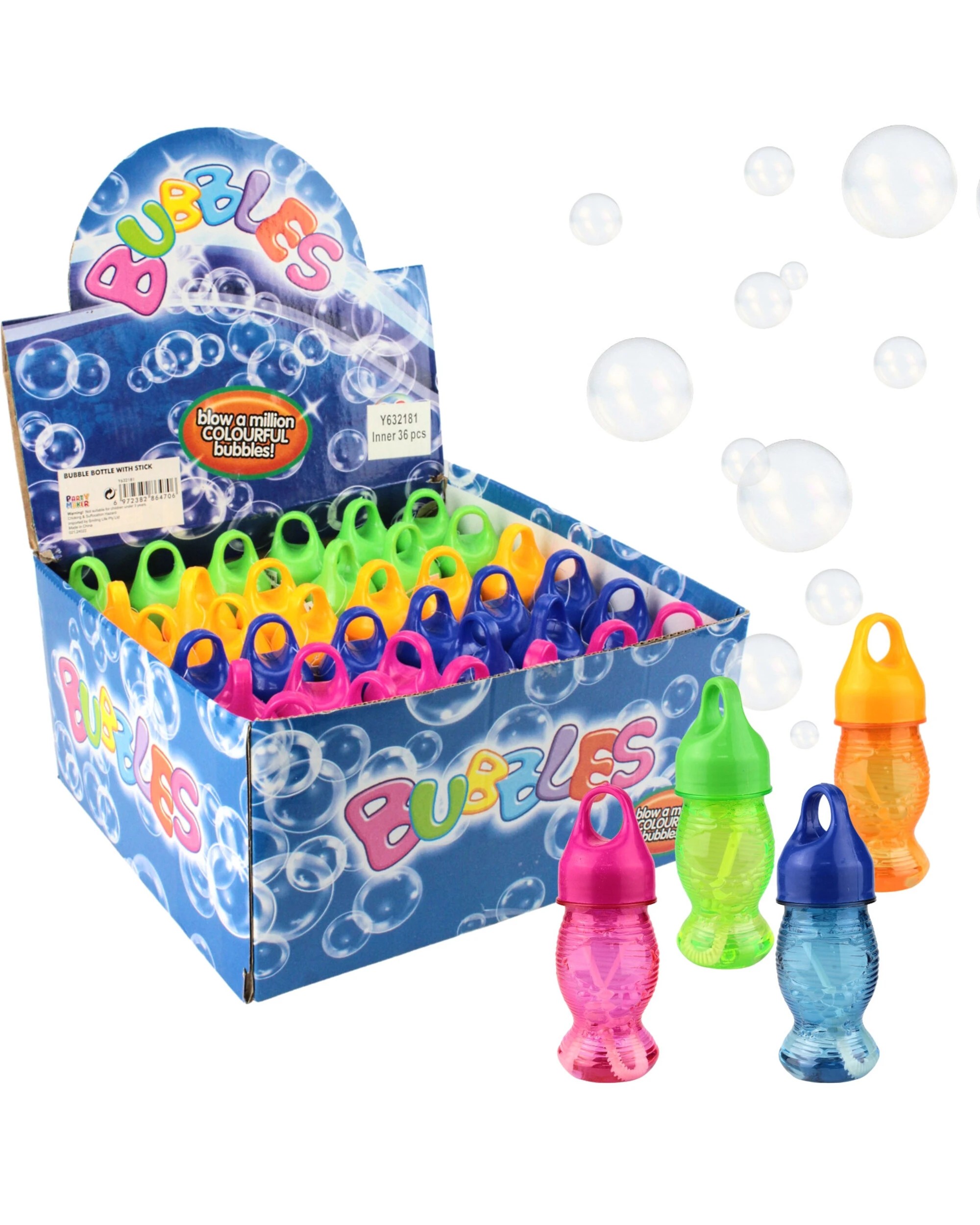 1 Partyrama Bulk Bubble Bottles Box of 36, 1 of 3