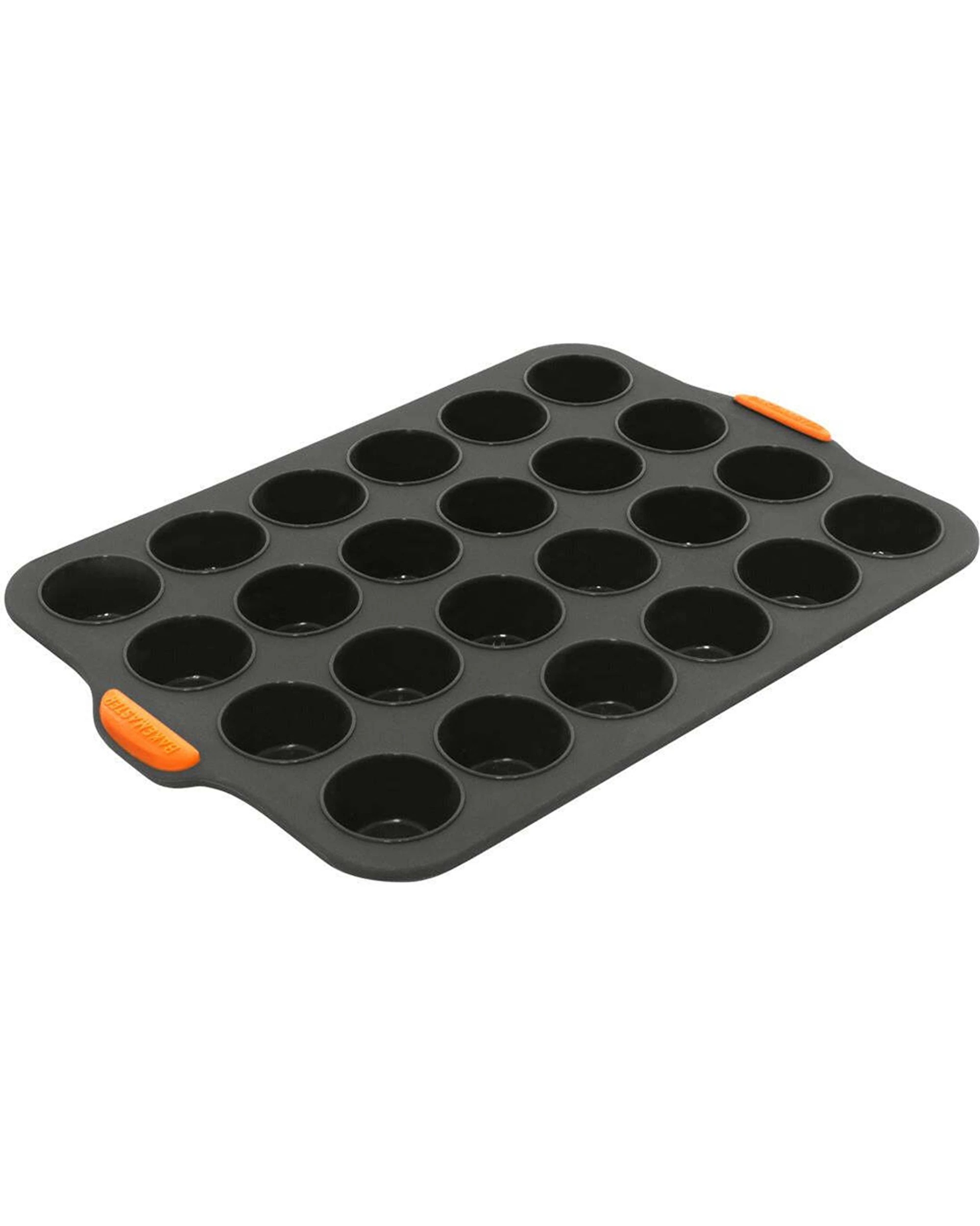 1 Bakemaster Silicone 24-Cup Mini Muffin Tray Rectangle Oven Safe Non-Stick - Grey, 1 of 1