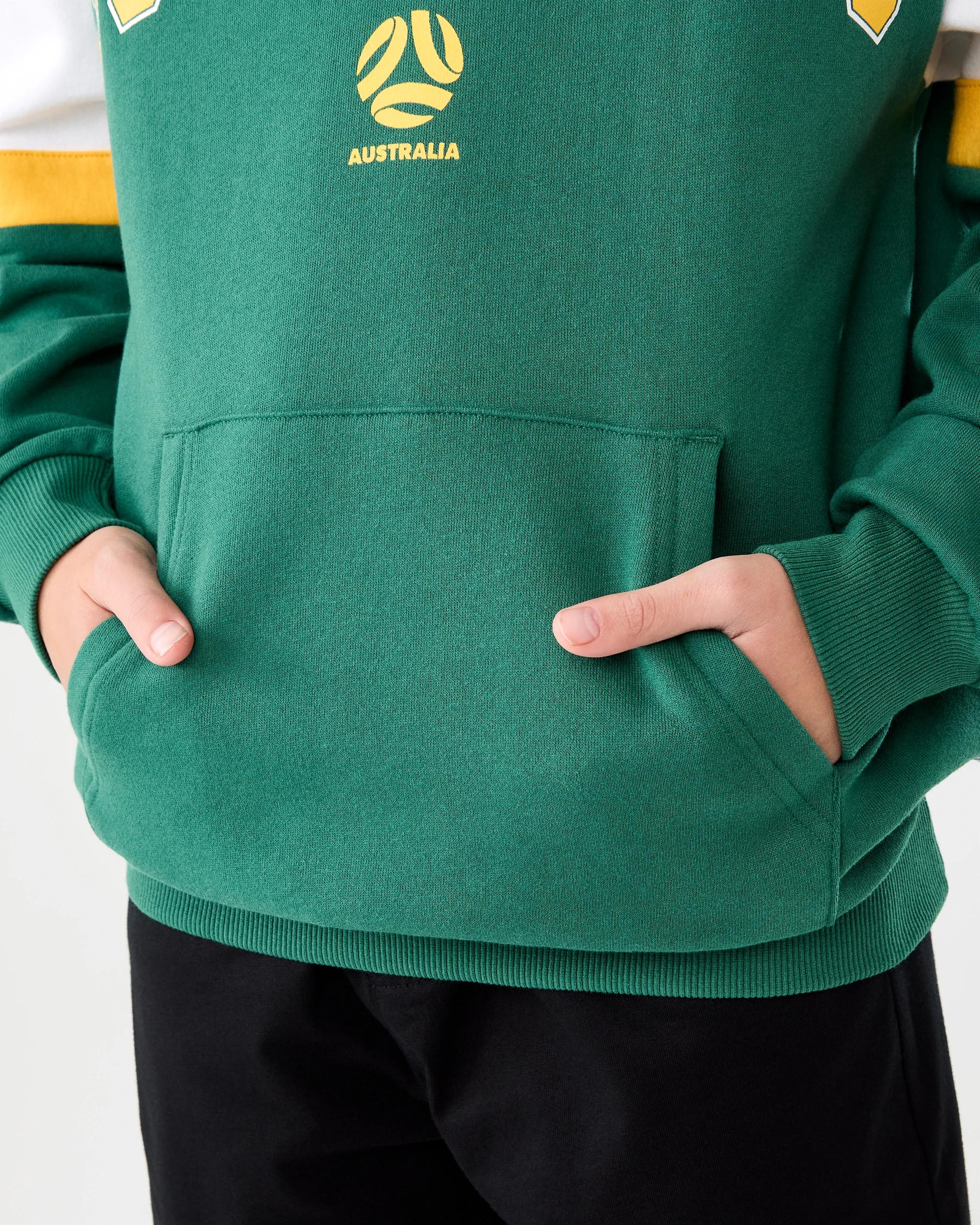 6 Socceroos Youth Hoodie Green, 6 of 7