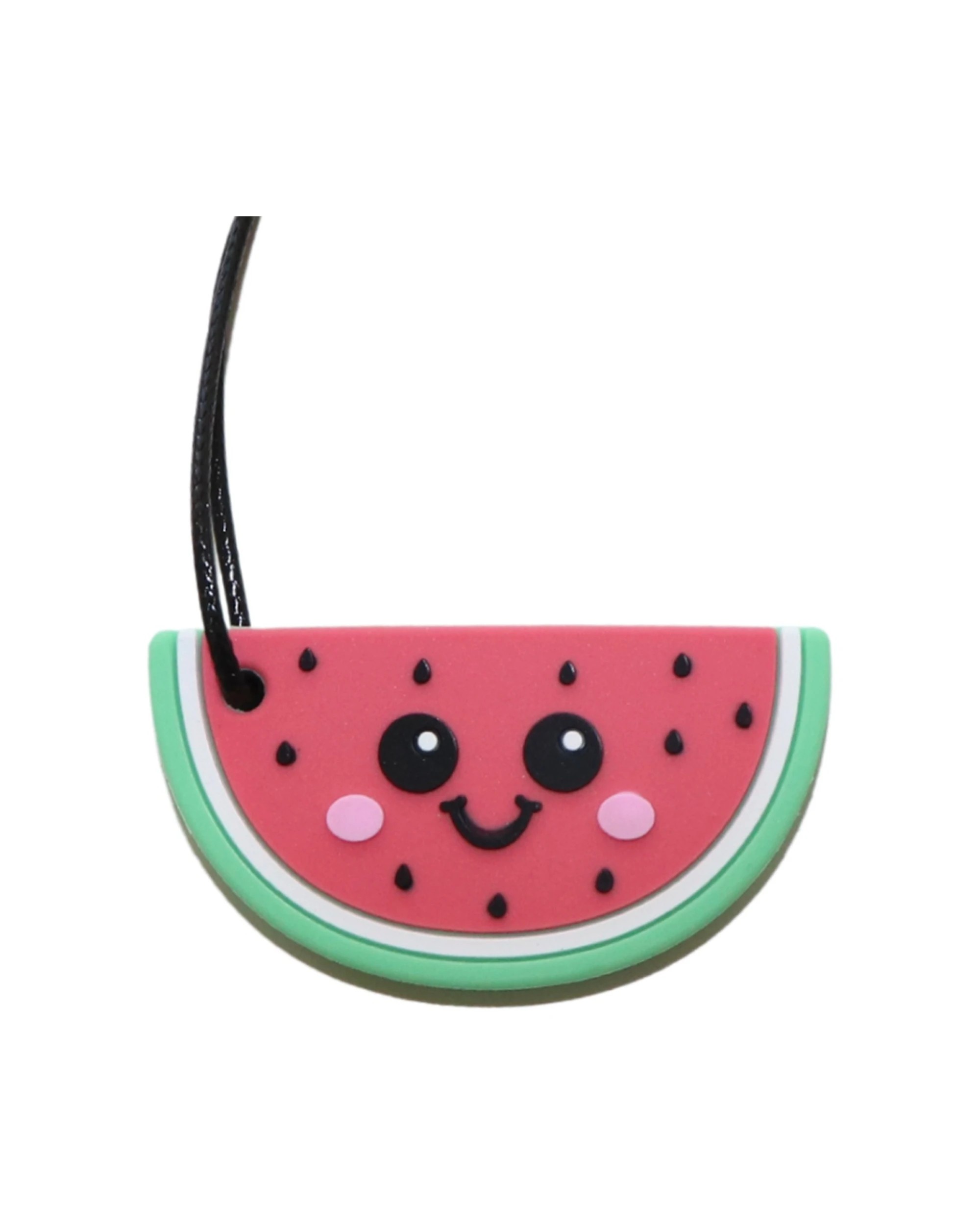 1 Jellystone Designs Kids Watermelon Sensory Pendant Soft Chew Necklace Rainbow - Red, 1 of 1