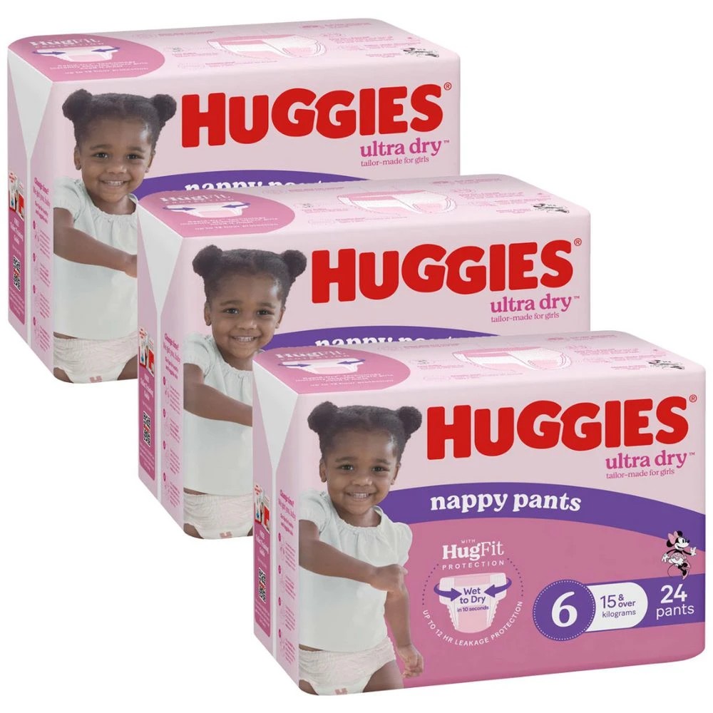 1 Huggies Nappy Pants Junior Girl 72 Pack, 1 of 1