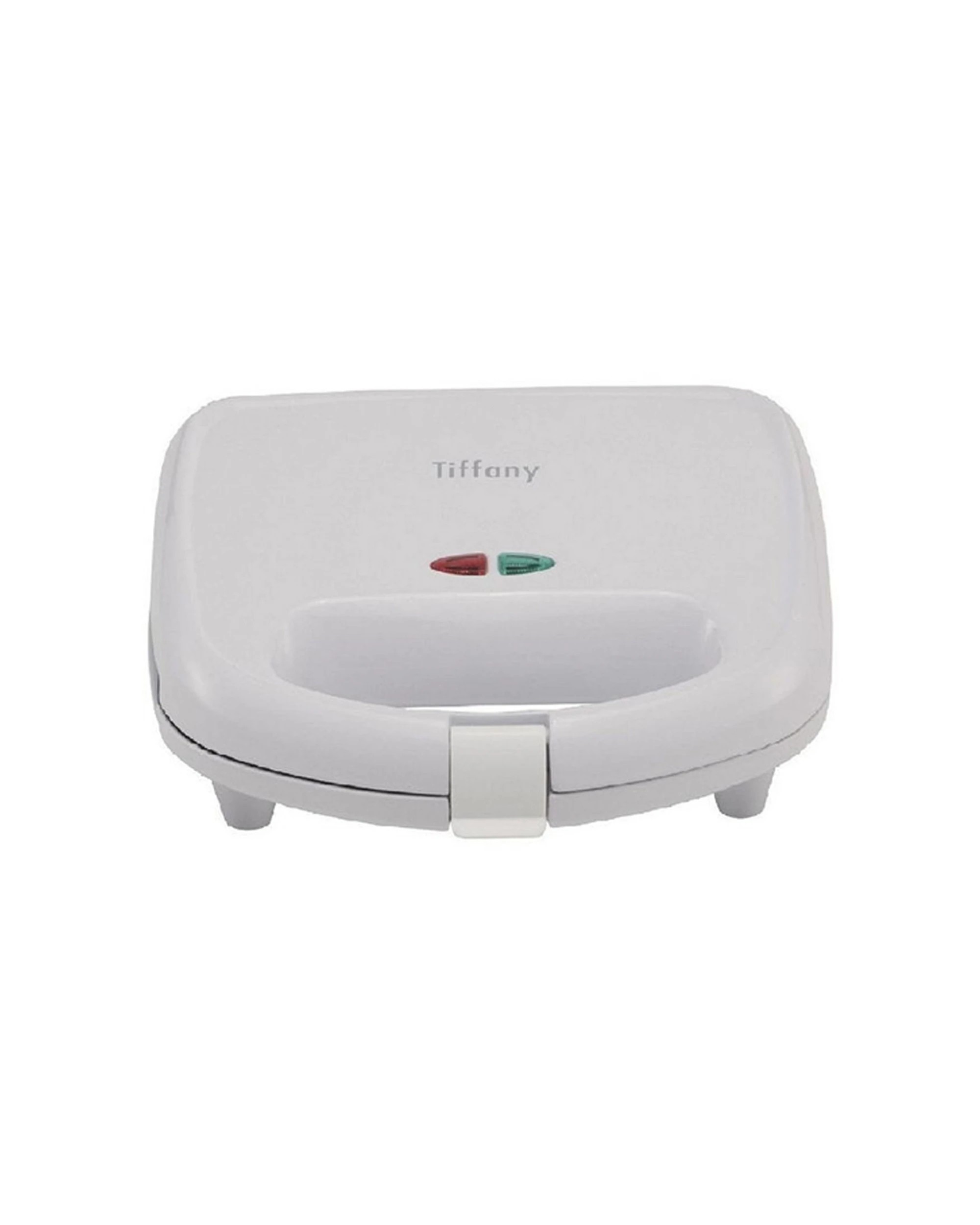 1 Tiffany 2 Slice Sandwich Maker 750W Nonstick Plates Cool Touch Handle - White, 1 of 3