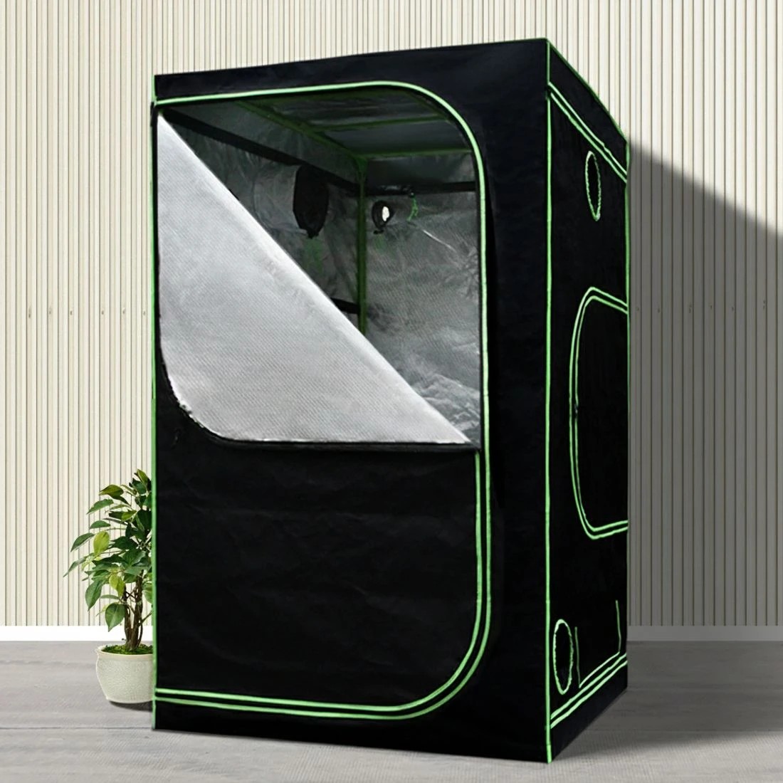7 Green Fingers Grow Tent 100x100x200CM Hydroponics Kit Indoor Plant Room System - Black, 7 of 7