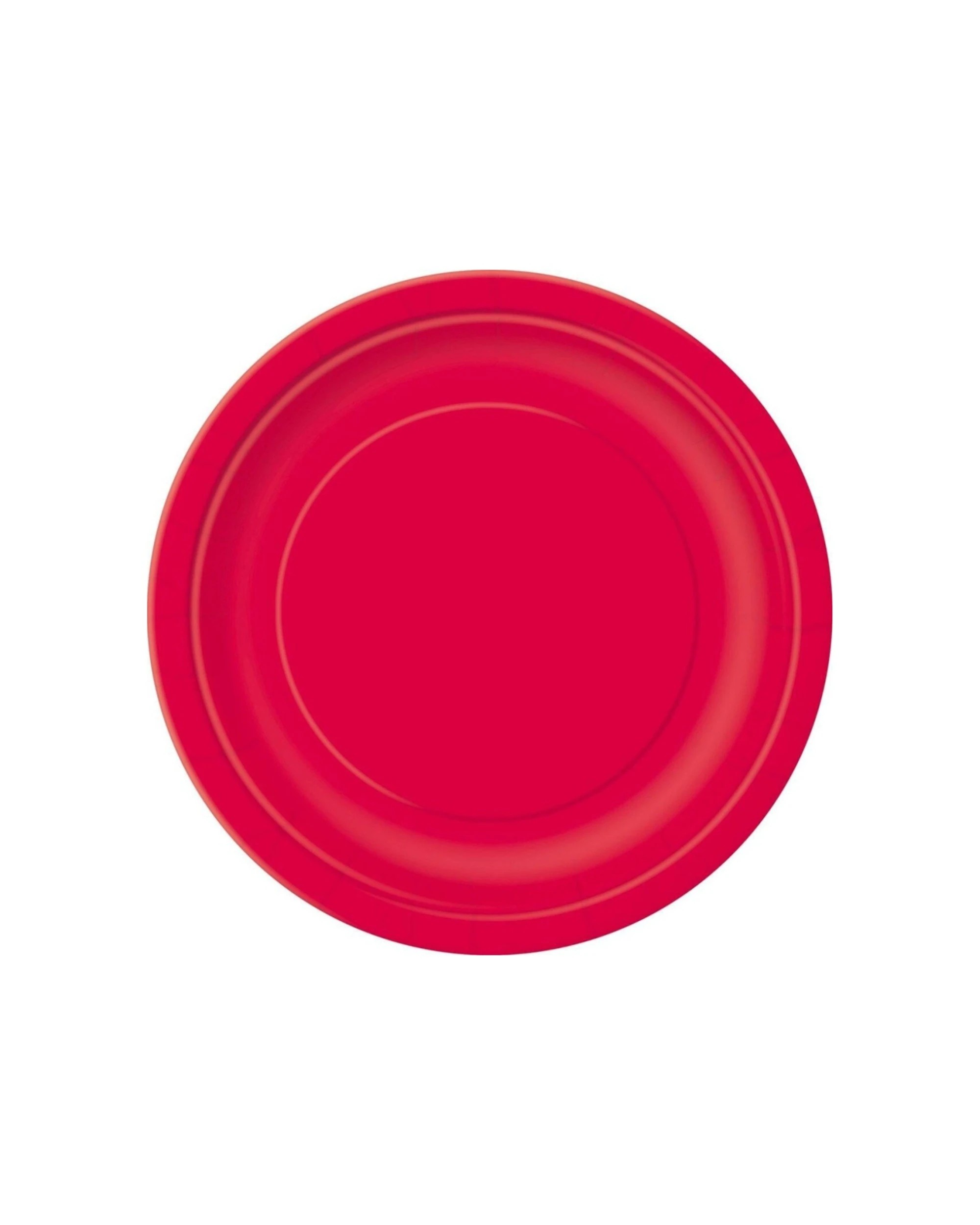 2 Unique Red Large Round Paper Plates Pack of 8 - Red, 2 of 2