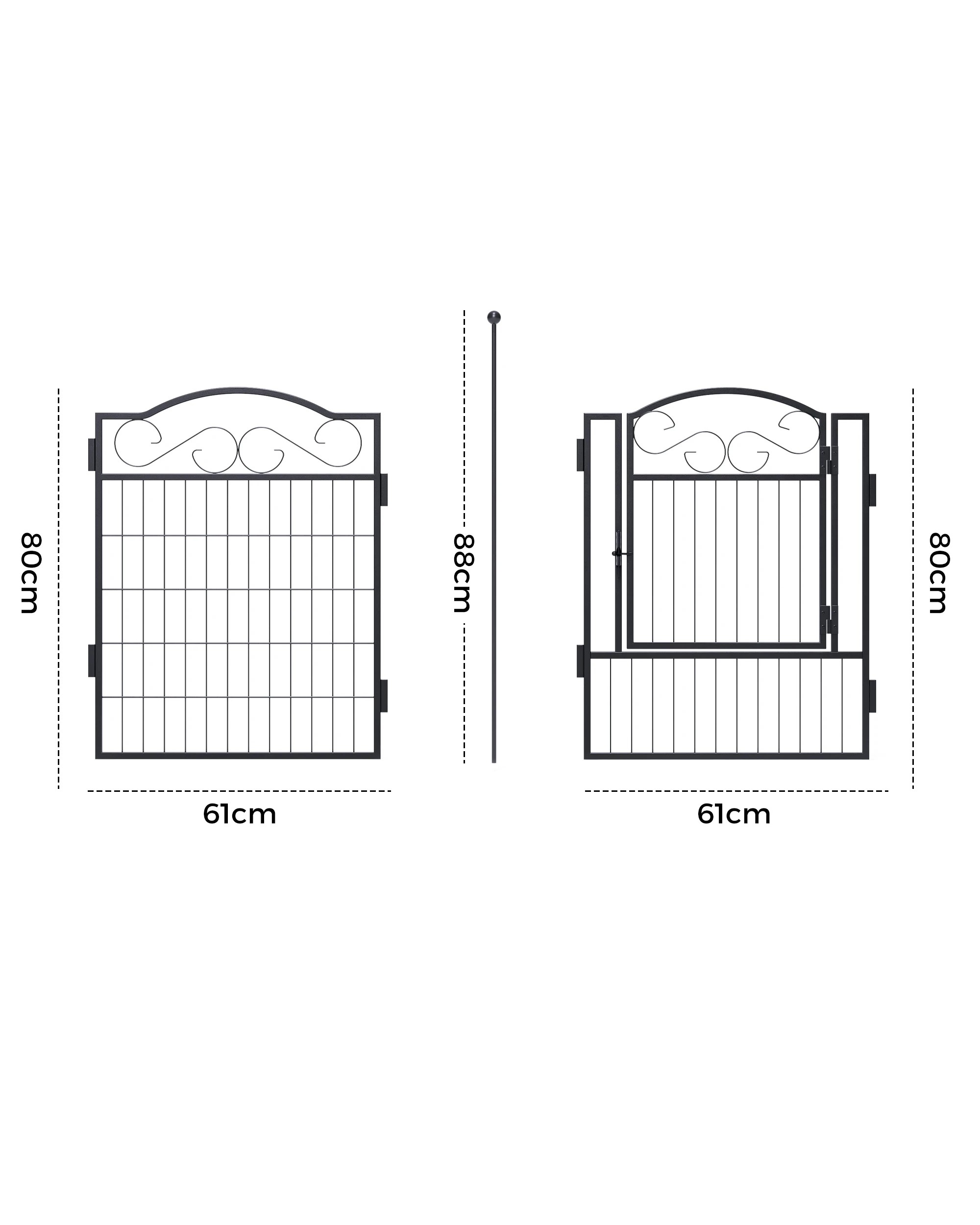 9 Advwin Garden Fence 61x80cm 8 Panel Pet Playpen Enclosure No Dig Fence Animal Barrier, 9 of 9
