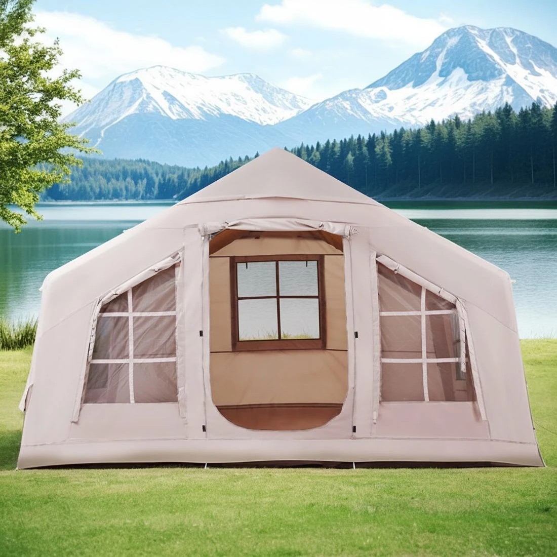 5 Weisshorn Camping Tent Inflatable Beach Tent 6 Person 360CM - Multi, 5 of 5