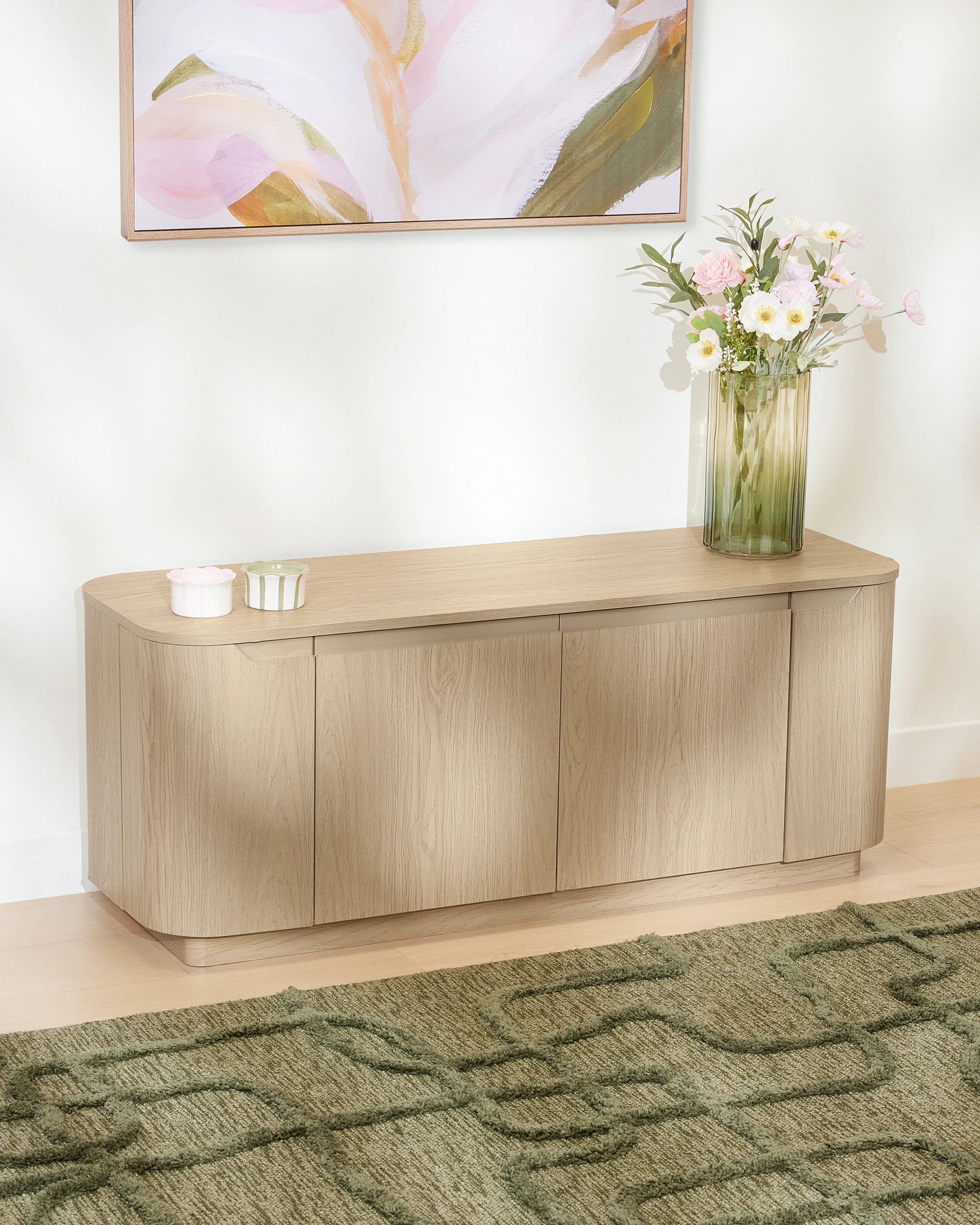 1 Miles Entertainment Unit - Light Oak, 1 of 8