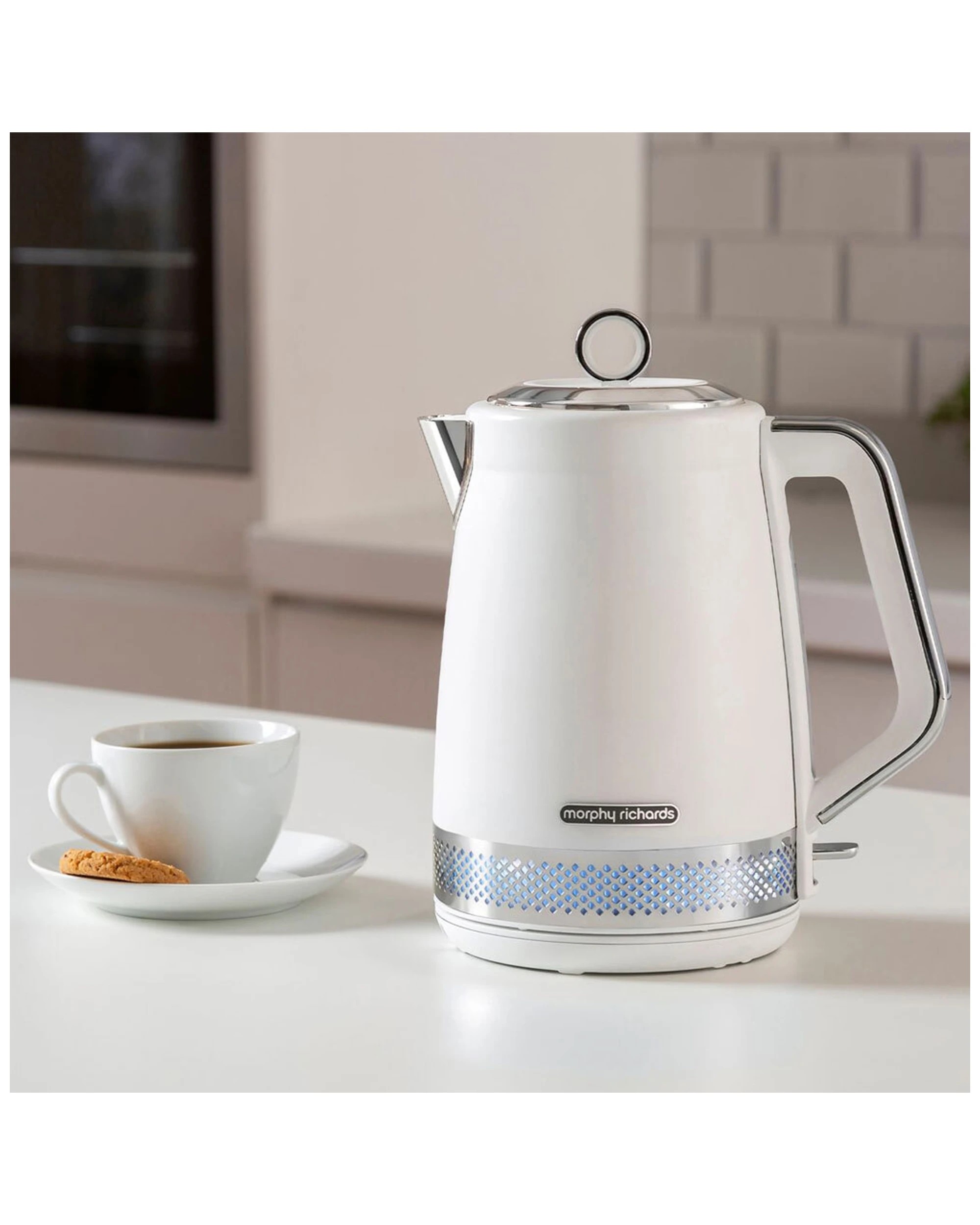 6 Morphy Richards Illumination 1.7 L Electric Kettle 2200w Water Boiling Jug - White, 6 of 10