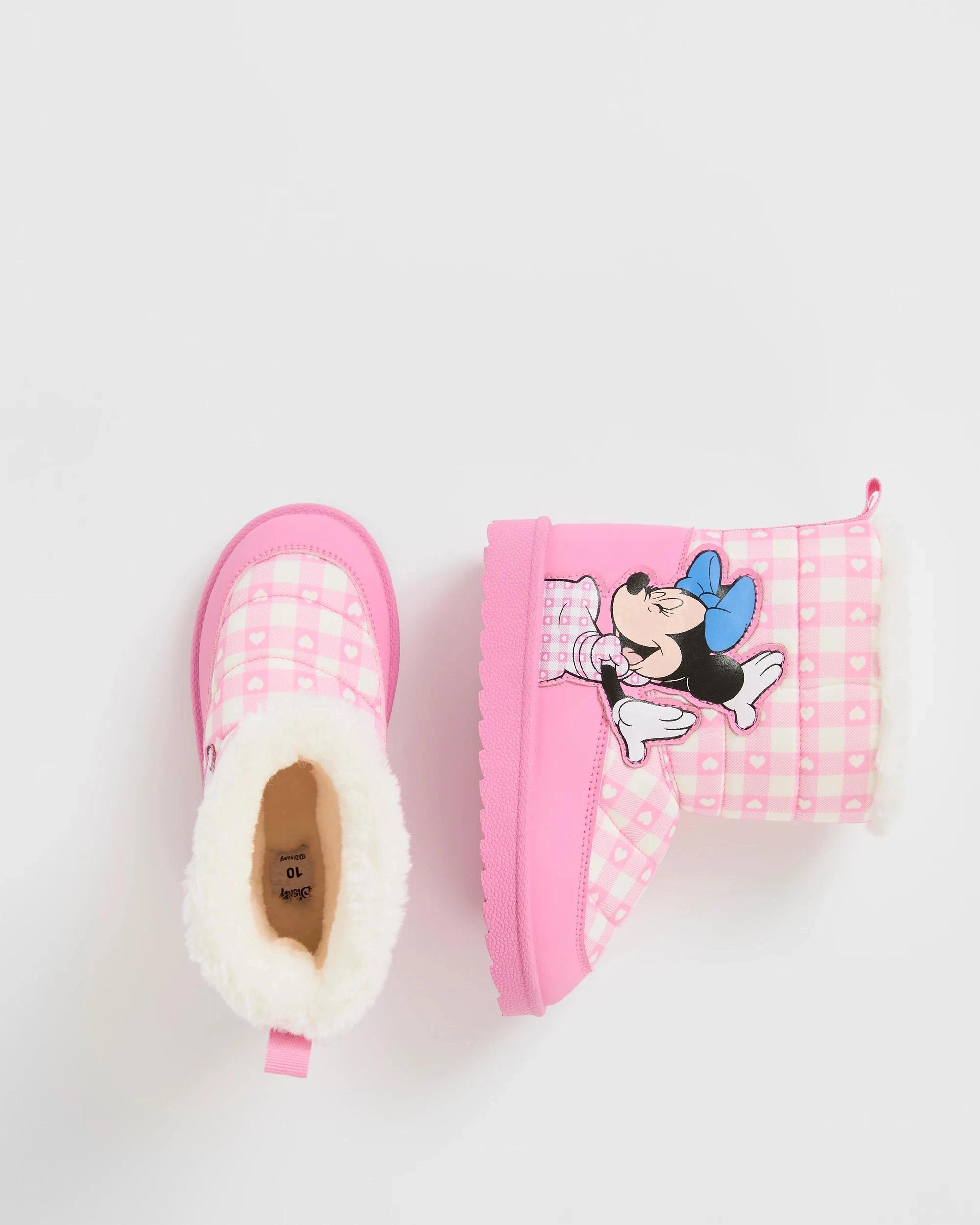 3 Disney Minnie Mouse Padded Slipper Boots PINK, 3 of 3