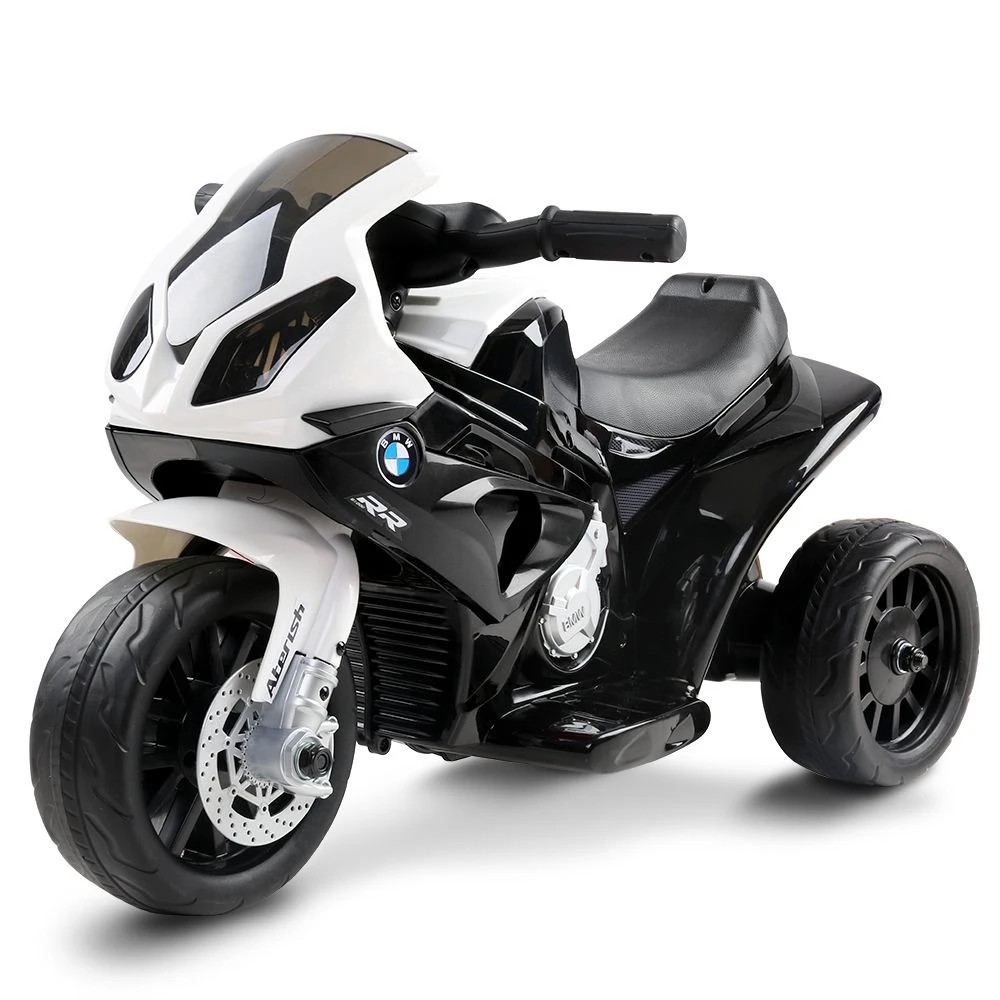 1 Kids Electric Ride On Car Police Motorcycle Motorbike BMW Licensed S1000RR - Black, 1 of 6
