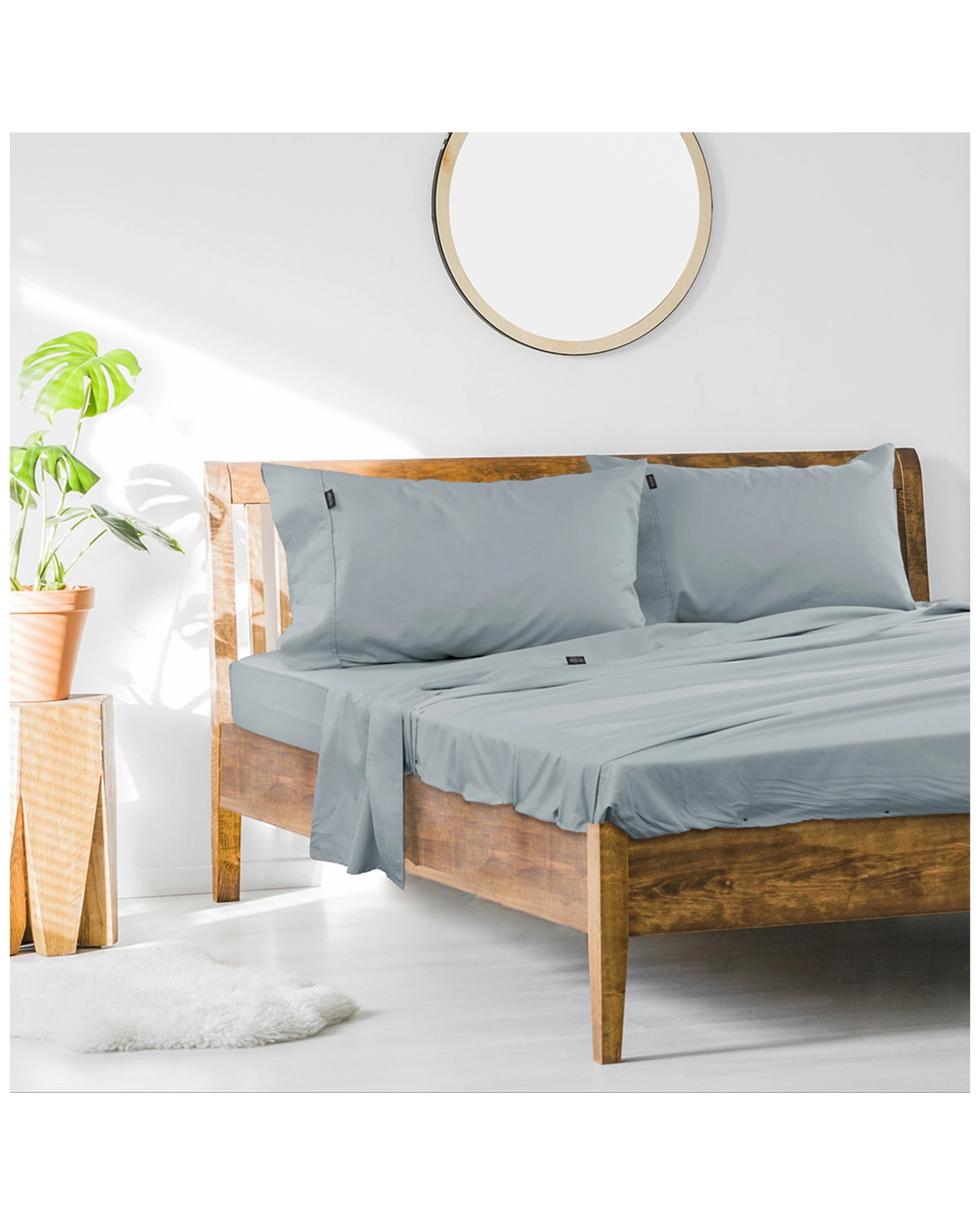 1 ARDOR King Single Bed Fitted Sheet Set 1000TC Cotton Rich Bedding 107x203x40cm
 - King Single Bed, 1 of 3