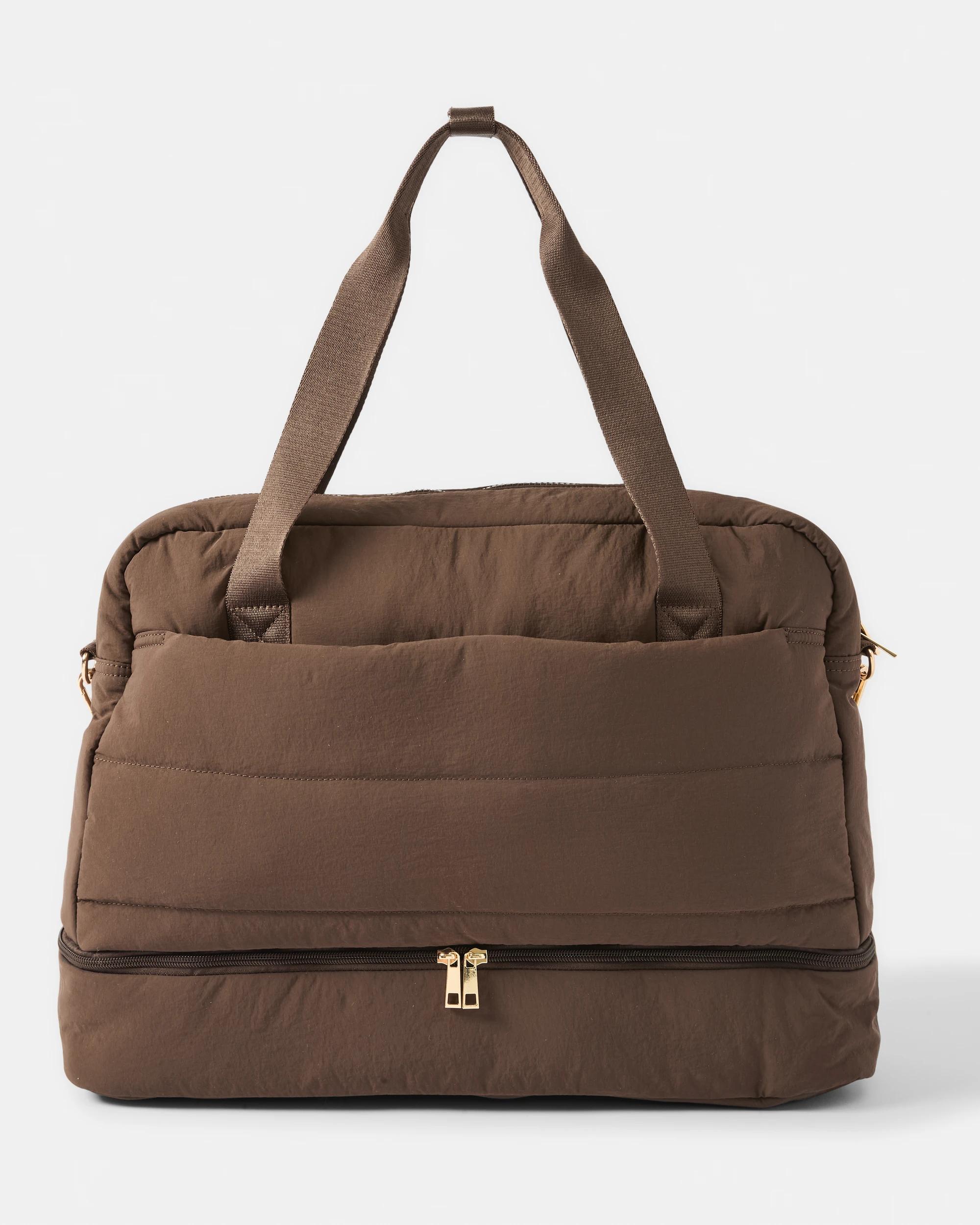 1 Padded Weekender Bag Deep Choc, 1 of 7