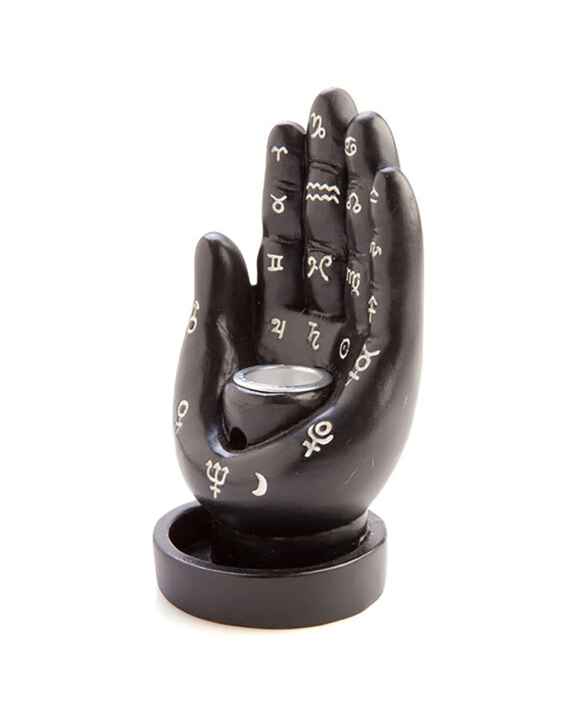 4 MDI Backflow Burner Hamsa Hand Incense Burner - Black, 4 of 6