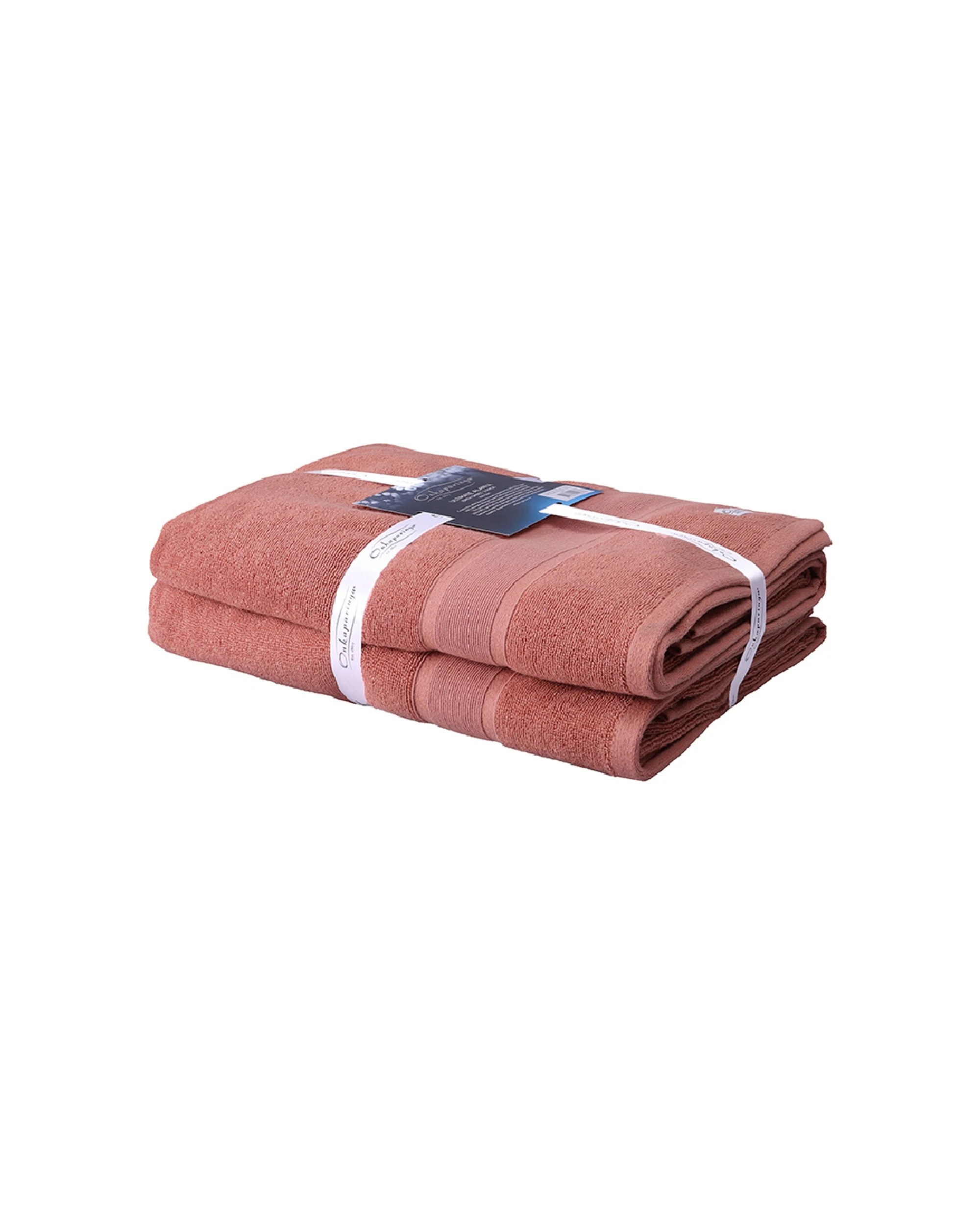 2 Onkaparinga Ultimate Alanya Bath Sheet/Towel 550Gsm Clay 2PK - Brown, 2 of 3