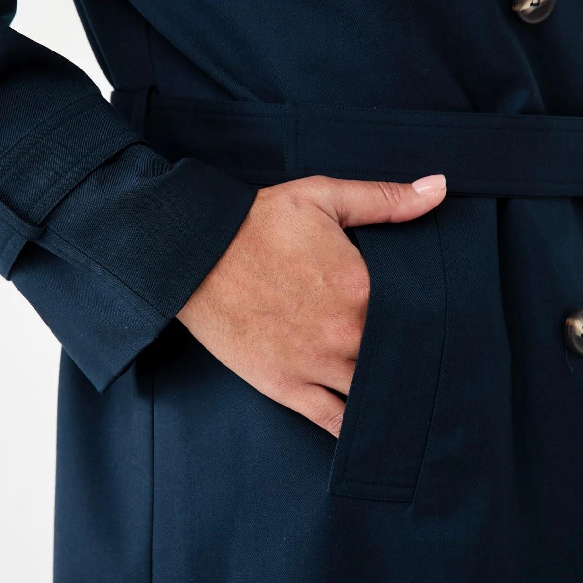 8 Lightweight Trench Coat Navy Blaze, 8 of 10