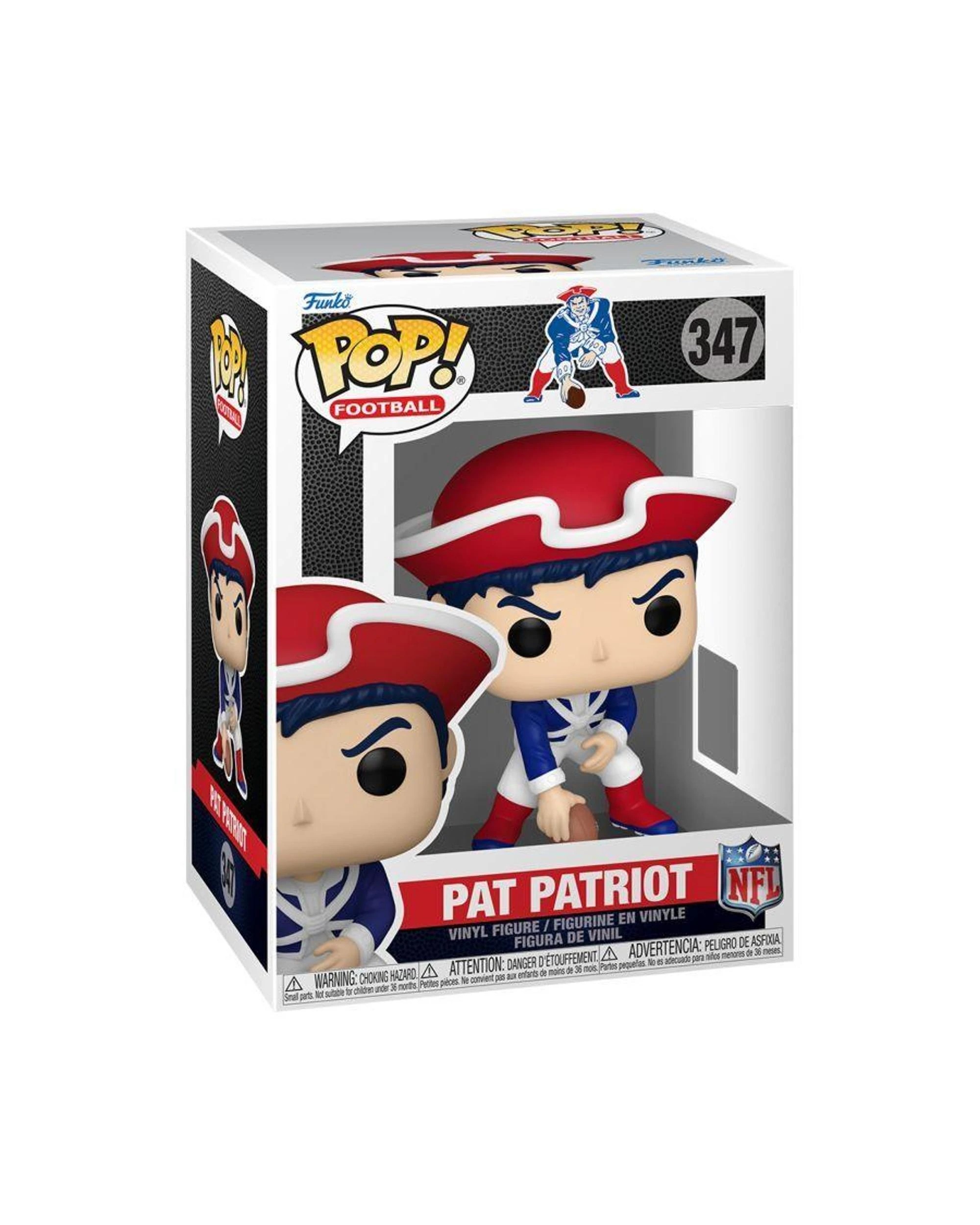 3 NFL New England Patriots Pat Patriot Mascot Funko POP! Vinyl, 3 of 3
