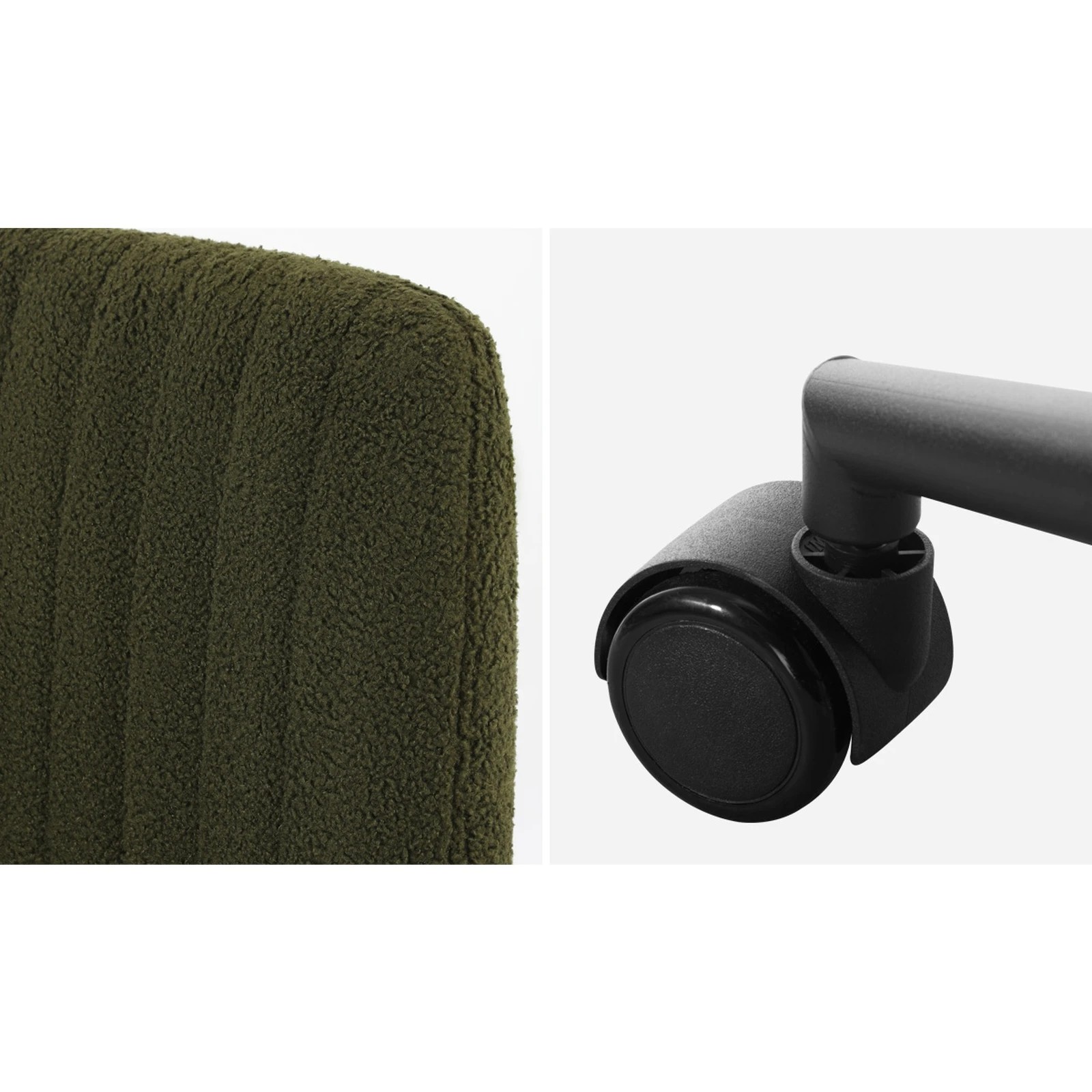 6 Oikiture Armless Office Desk Chair Sherpa
 - Green, 6 of 10