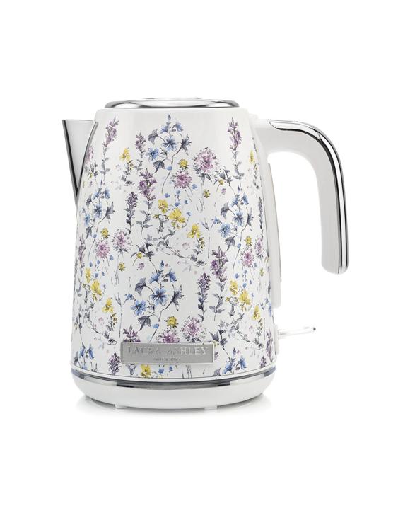 LAURA ASHLEY 1.7L Jug Electric Kettle Stainless Steel Quick Boil Filter - White