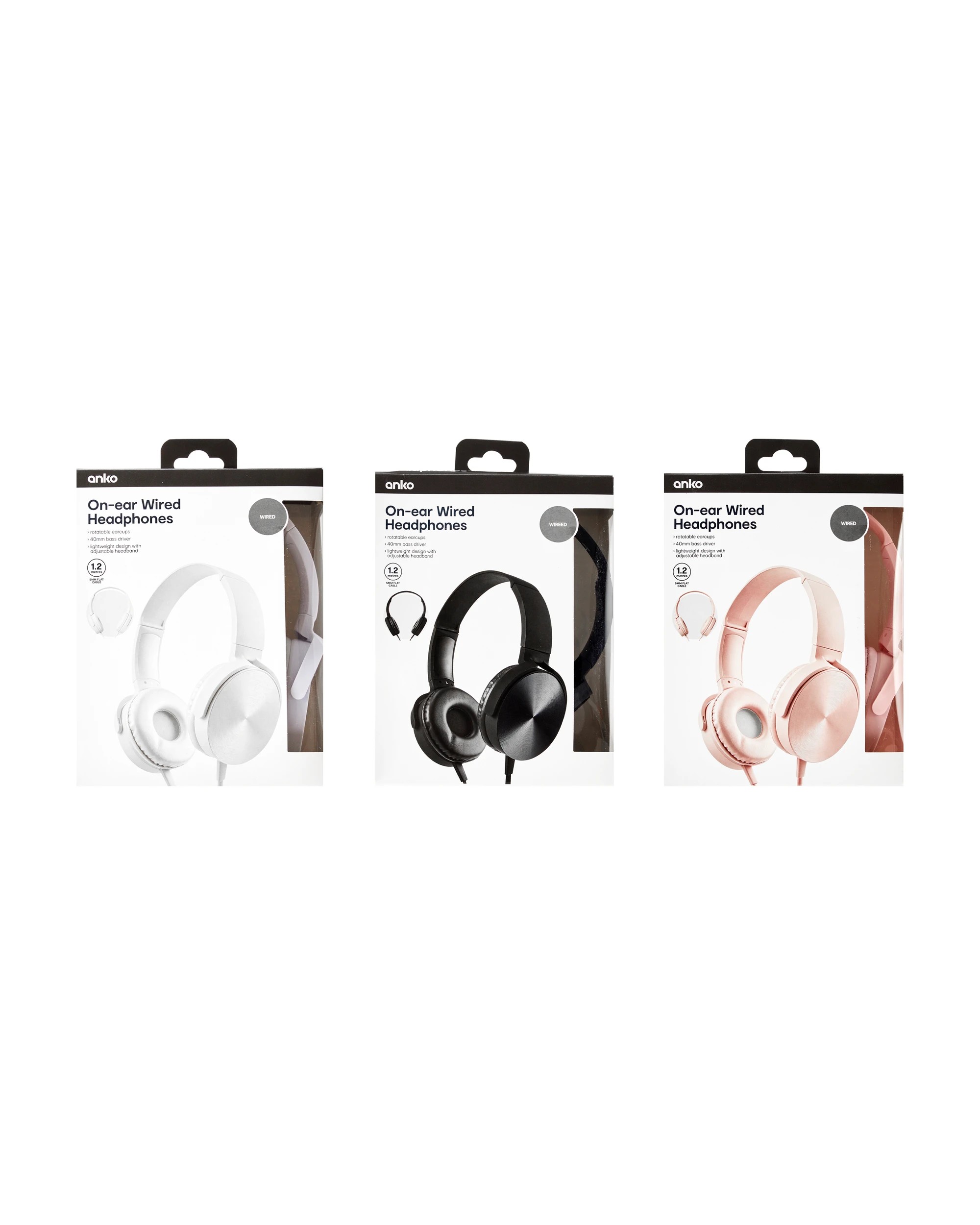 9 On-Ear Wired Headphones - Black, 9 of 9
