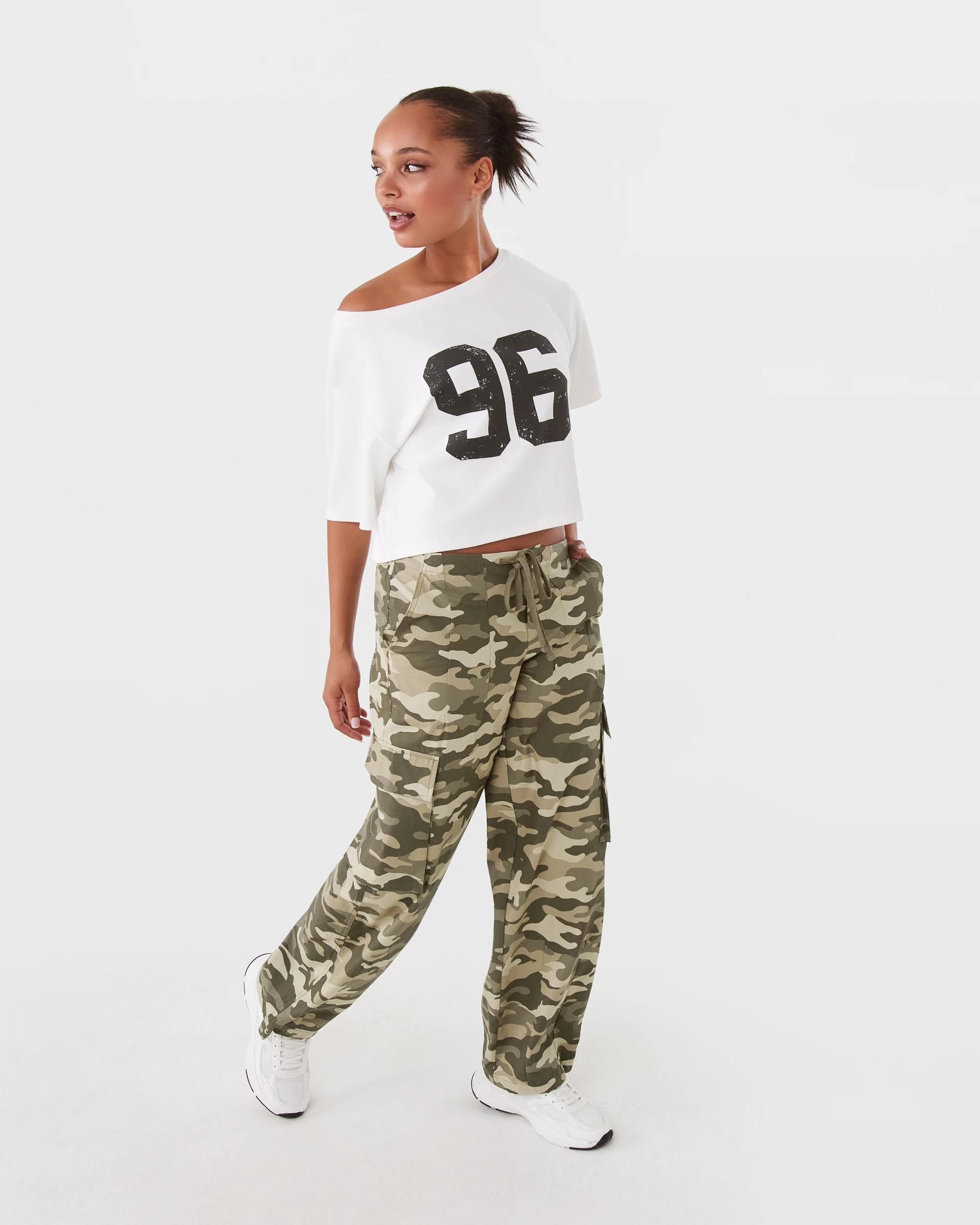 5 Off The Shoulder Print T-shirt Snw White, 5 of 10