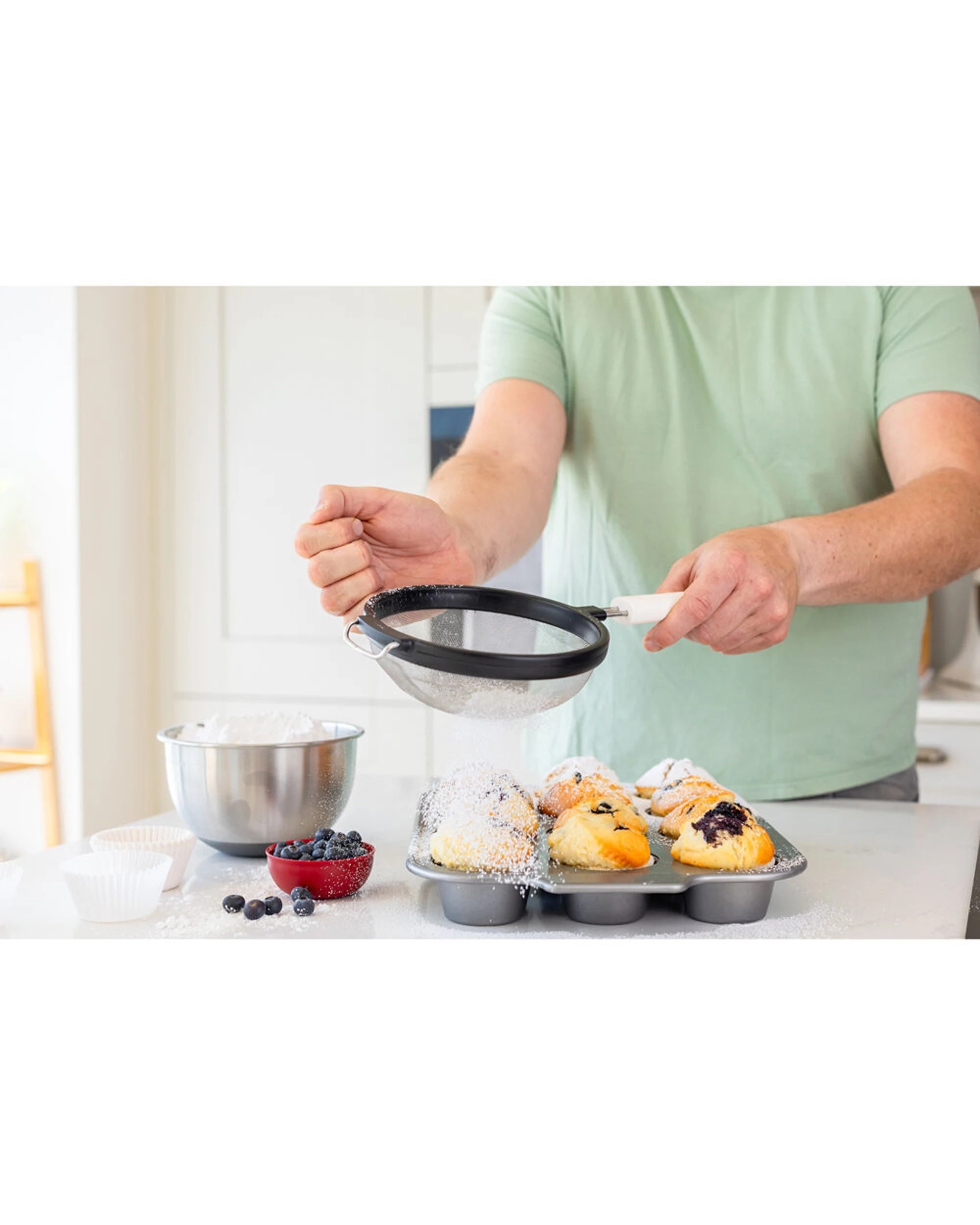 4 KitchenAid 2PK Classic Wire Mesh Sieve Strainer Cooking Utensil Ergonomic Handle - Multi, 4 of 6