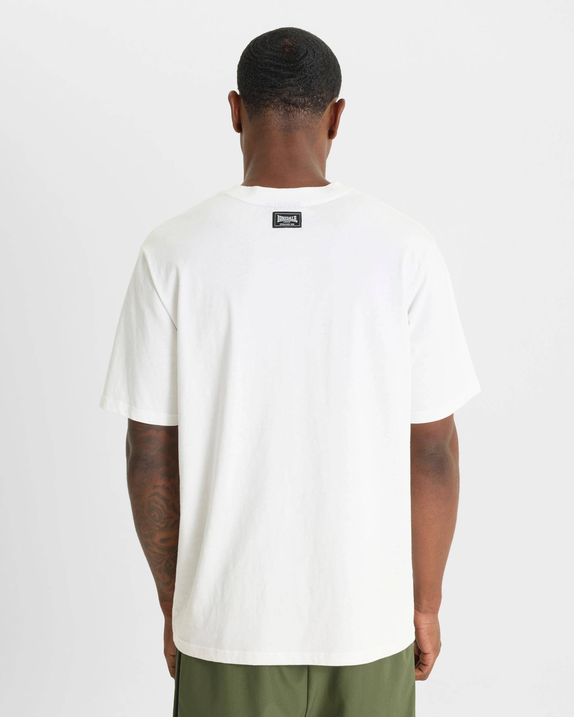 2 Lonsdale London Logo Short Sleeve T-Shirt WHITE, 2 of 6
