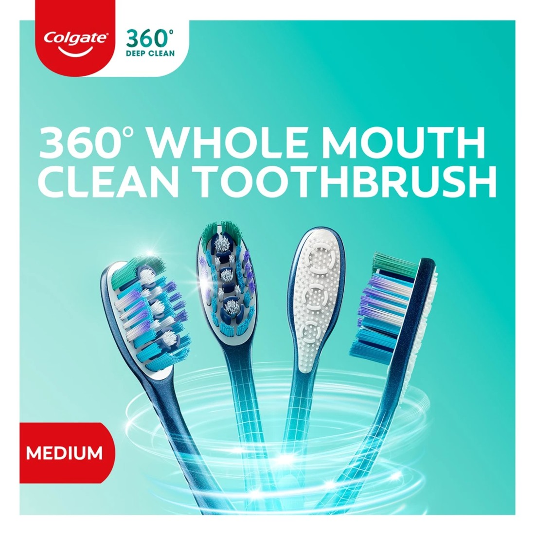 3 Colgate 2 Pack Medium 360 Degree Whole Mouth Clean Toothbrush, 3 of 5